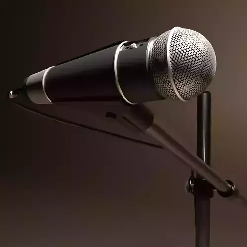 A standard microphone with stand