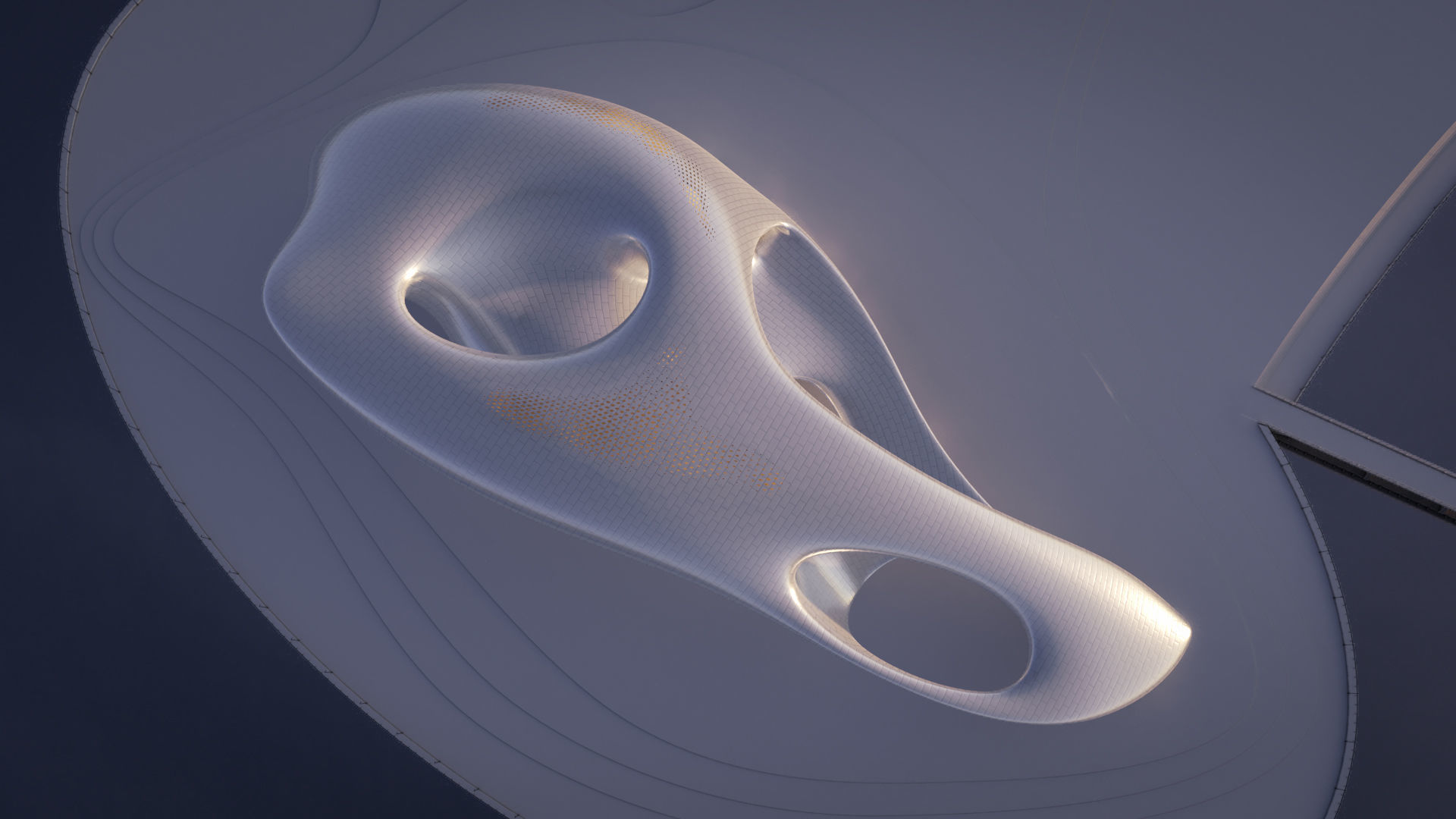 Futuristic building 36 3D model_2