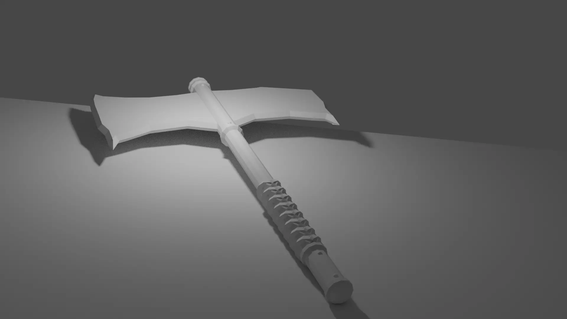Battle Axe Free low-poly 3D model_0