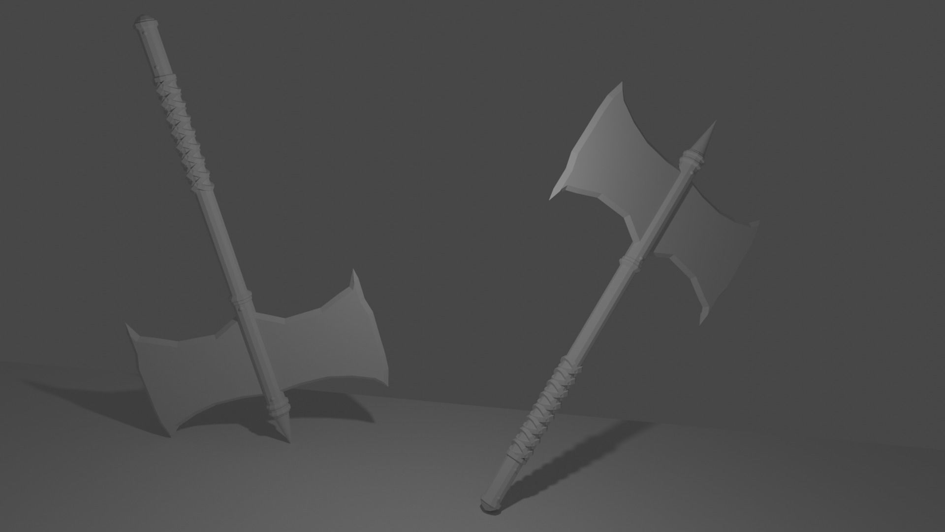 Battle Axe Free low-poly 3D model_1