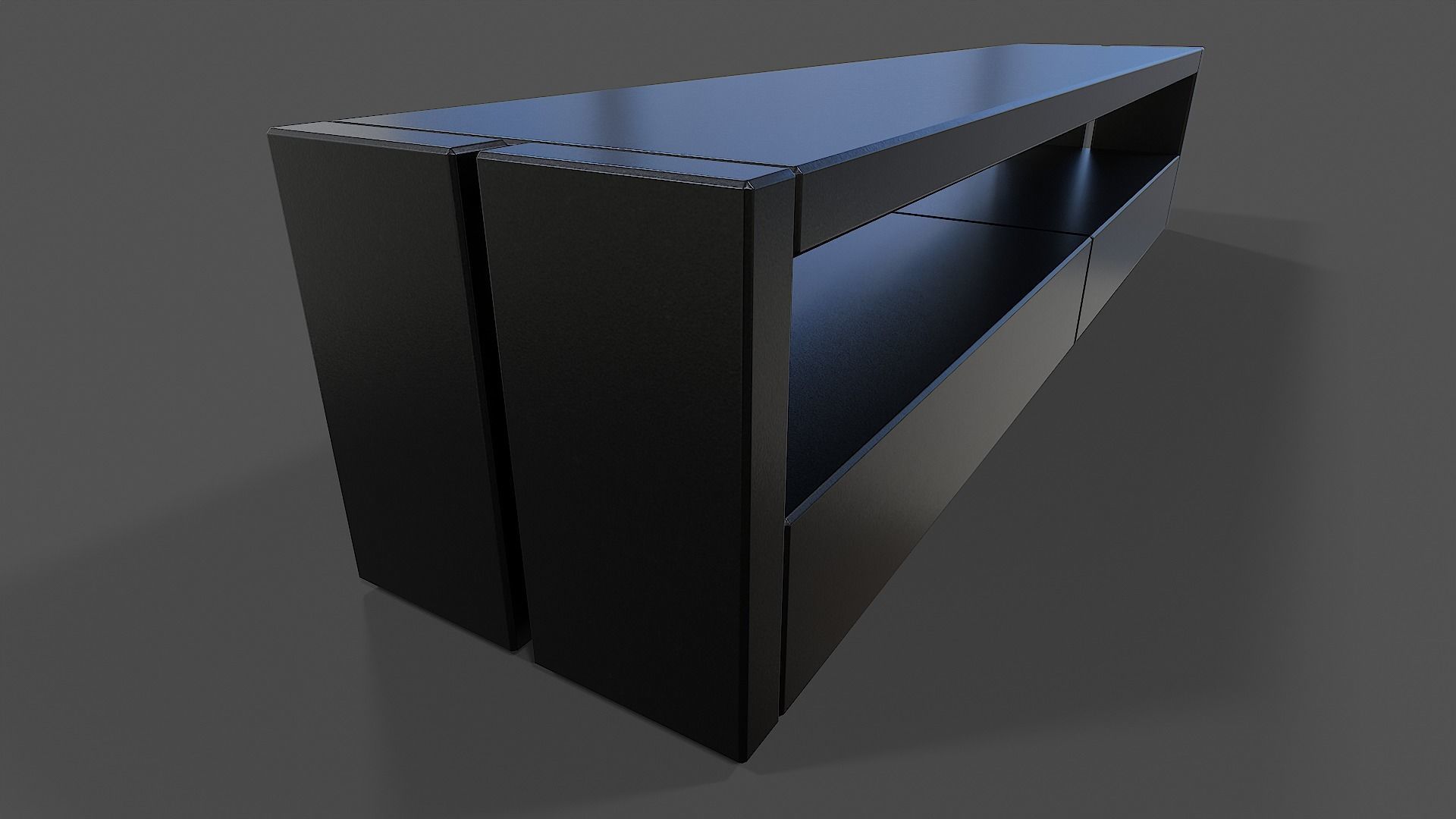 TV Stand V01 - Low Poly Low-poly 3D model_5