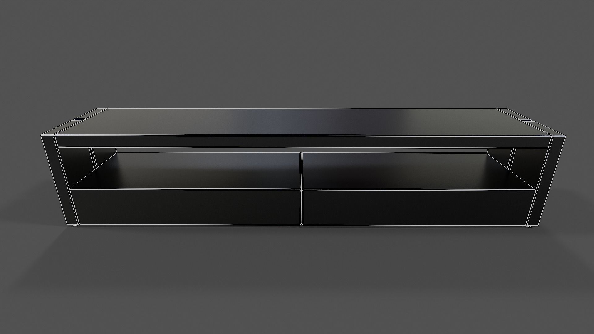 TV Stand V01 - Low Poly Low-poly 3D model_1
