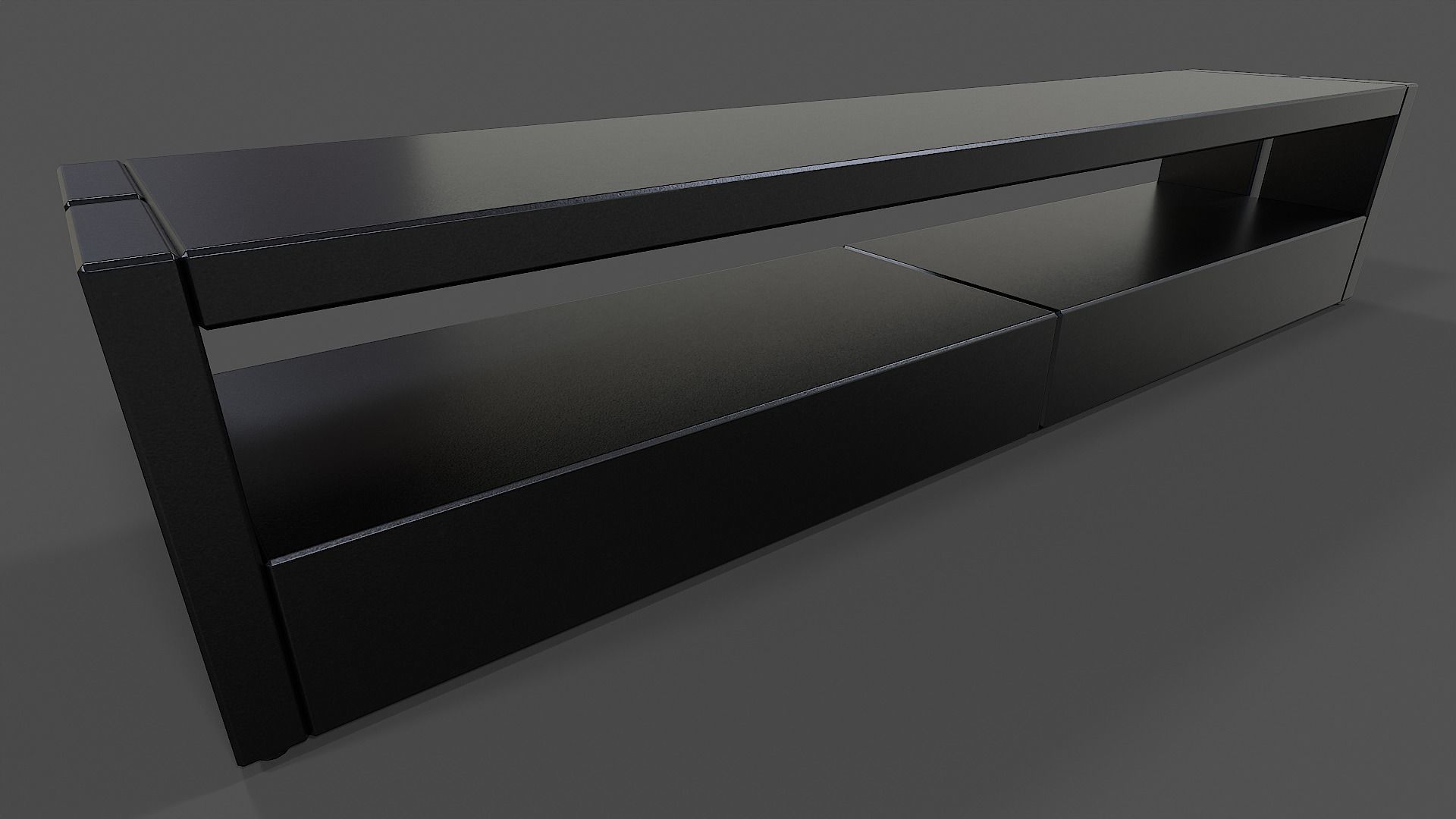 TV Stand V01 - Low Poly Low-poly 3D model_2