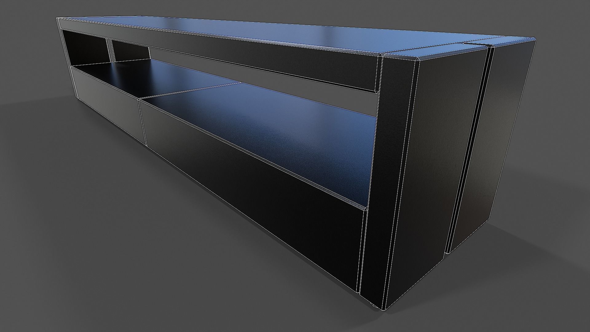 TV Stand V01 - Low Poly Low-poly 3D model_7