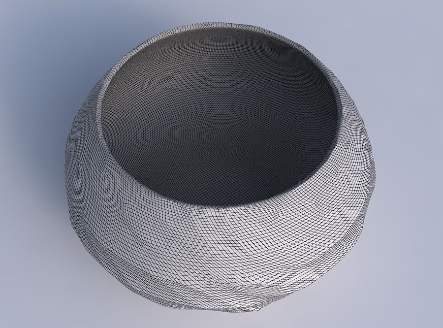 Bowl squeezed twisted with fibers smooth inside 3D print model_6