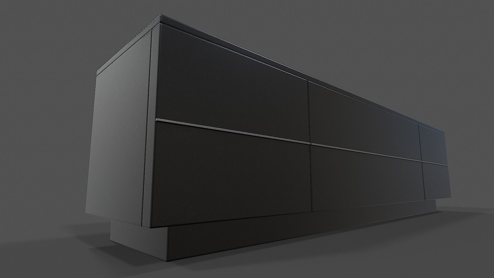 TV Stand V02 - Low Poly Low-poly 3D model_4