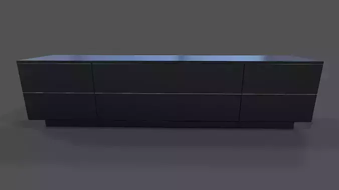 TV Stand V02 - Low Poly Low-poly 3D model