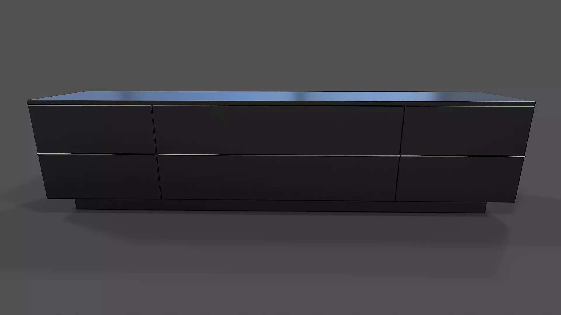 TV Stand V02 - Low Poly Low-poly 3D model_0