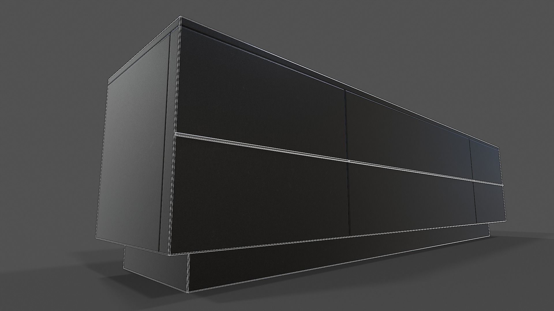 TV Stand V02 - Low Poly Low-poly 3D model_5
