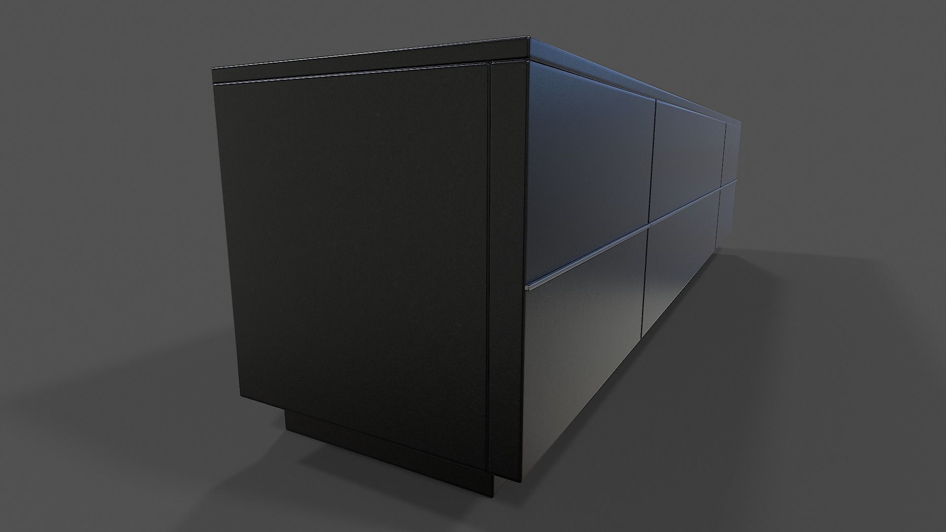 TV Stand V02 - Low Poly Low-poly 3D model_6