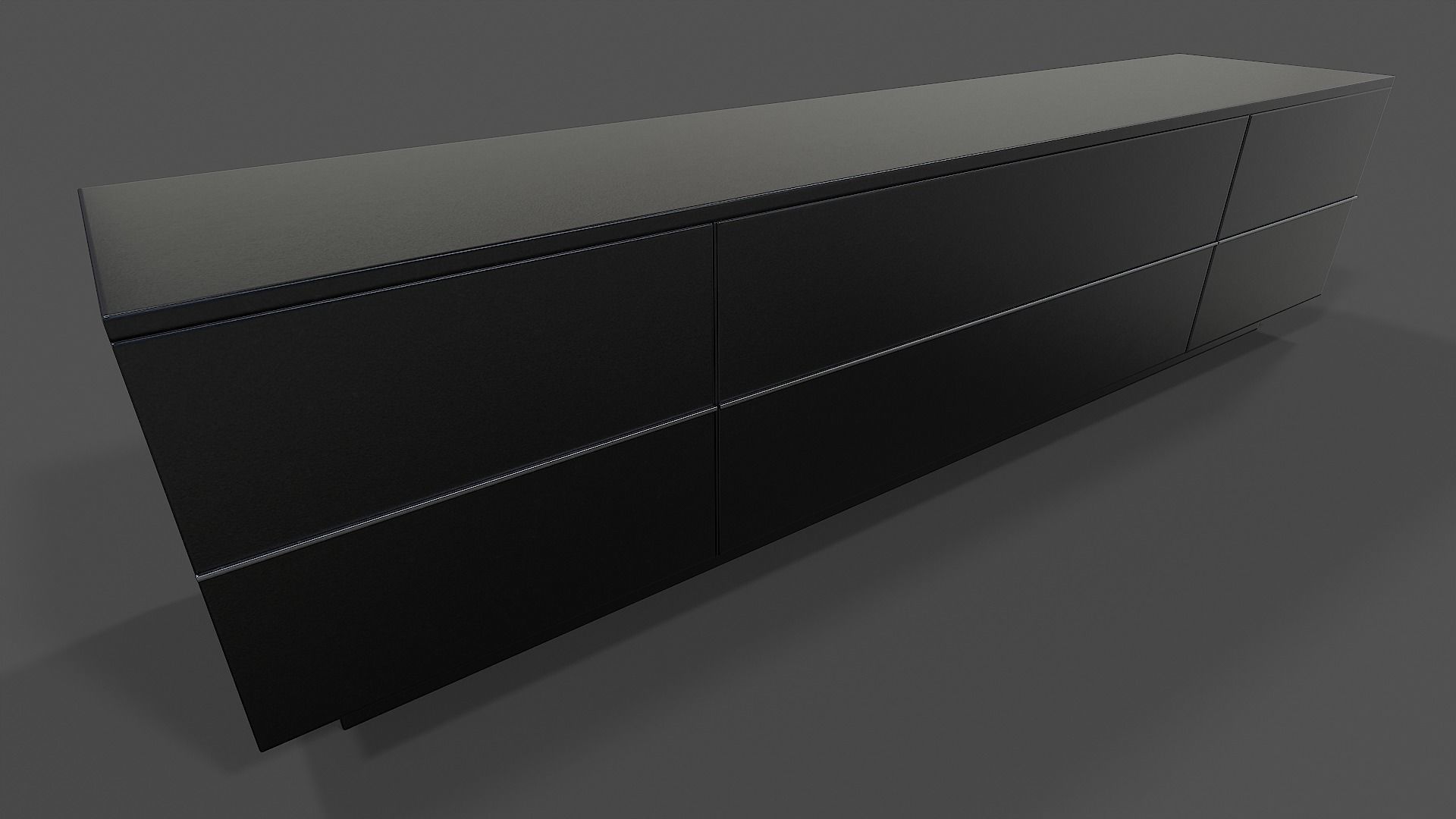 TV Stand V02 - Low Poly Low-poly 3D model_2