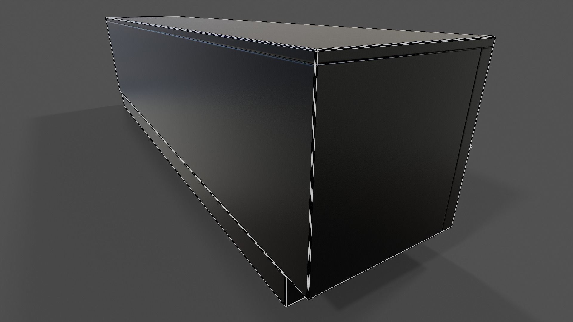 TV Stand V02 - Low Poly Low-poly 3D model_8