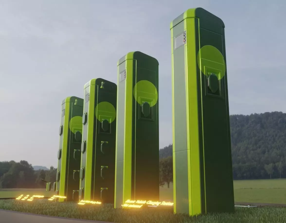 Charging Station Version 2 - All Versions and Parts 3D Model Collection_0