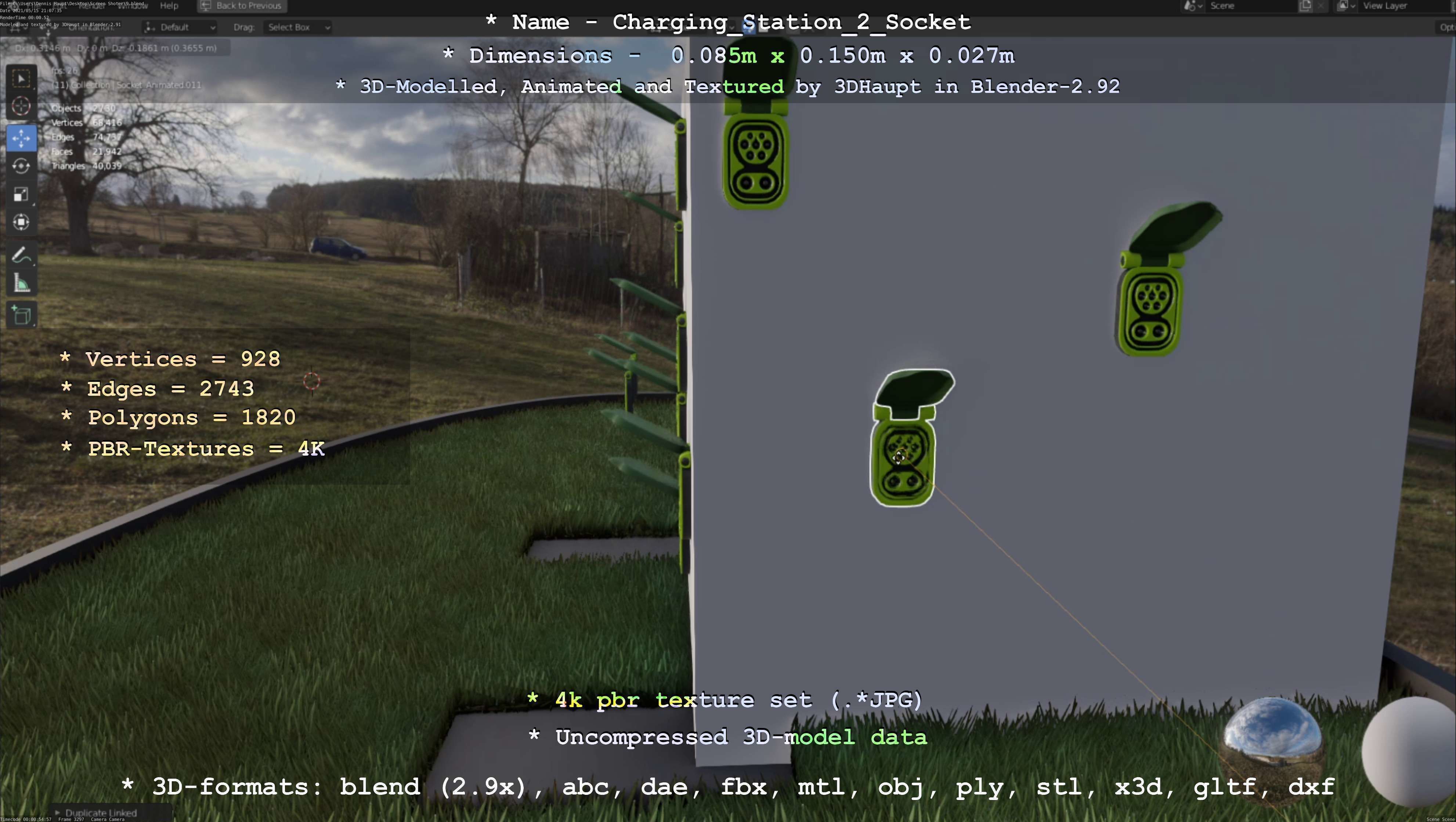 Charging Station Version 2 - All Versions and Parts 3D Model Collection_90
