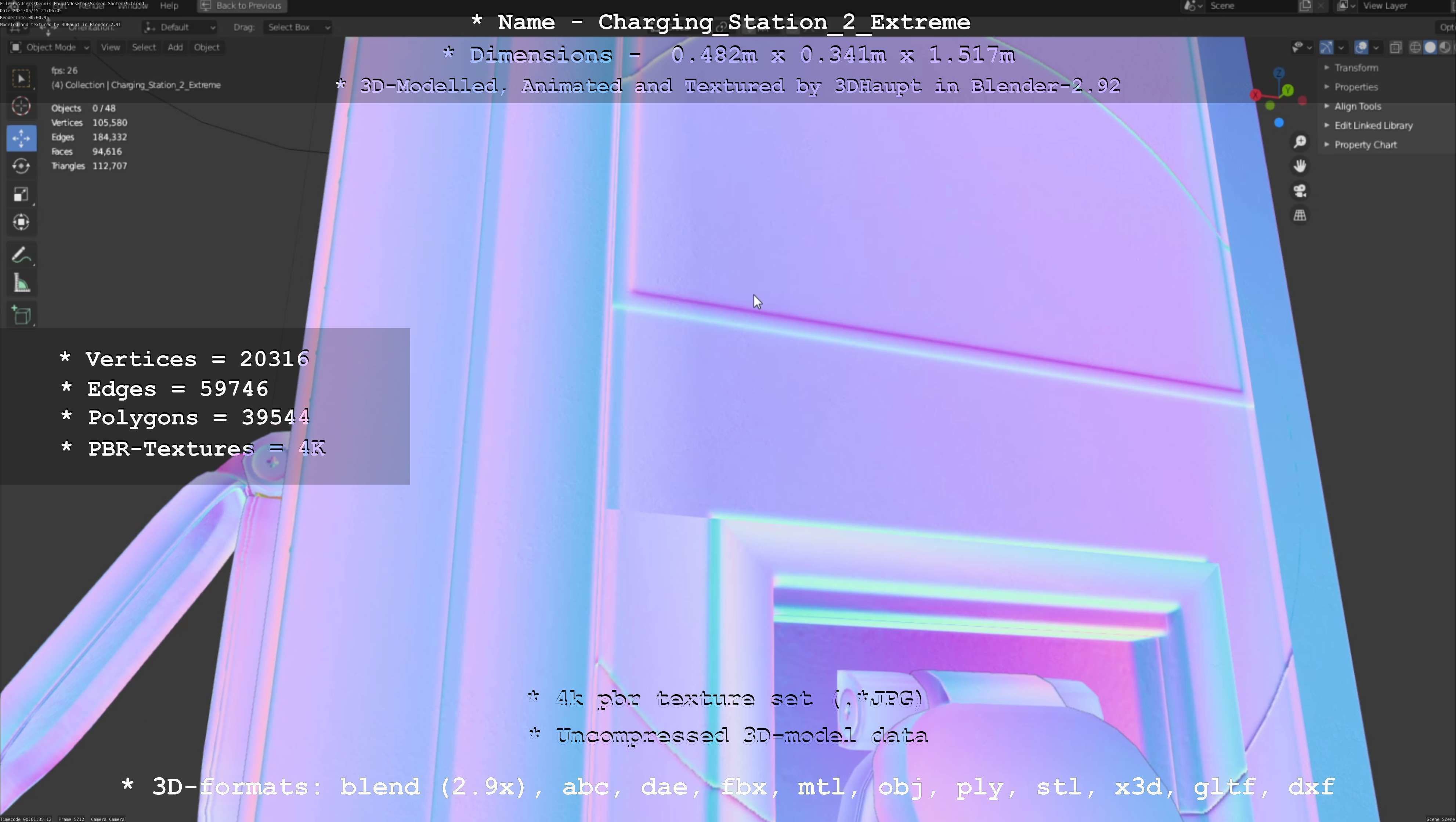 Charging Station Version 2 - All Versions and Parts 3D Model Collection_7