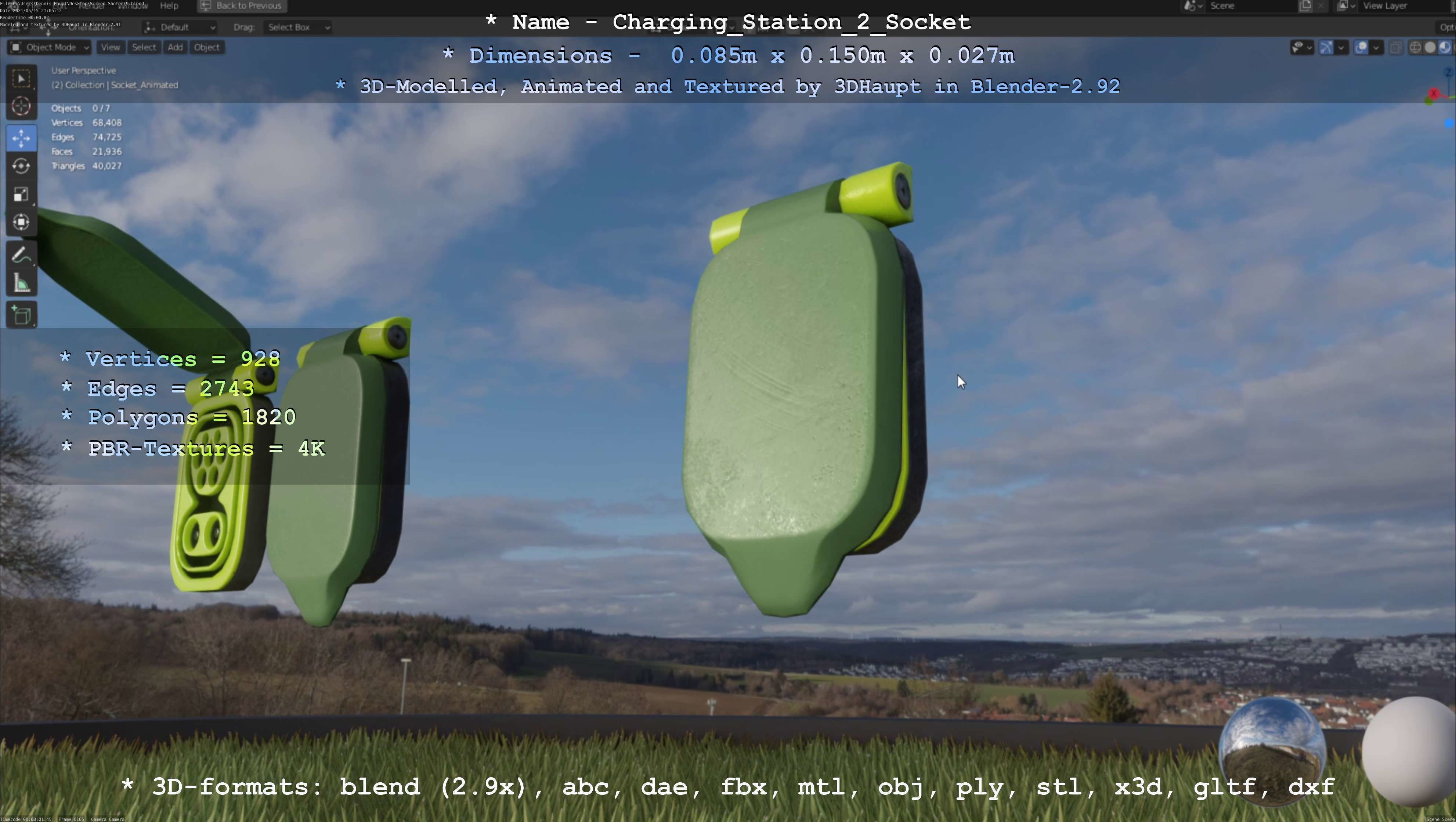 Charging Station Version 2 - All Versions and Parts 3D Model Collection_62