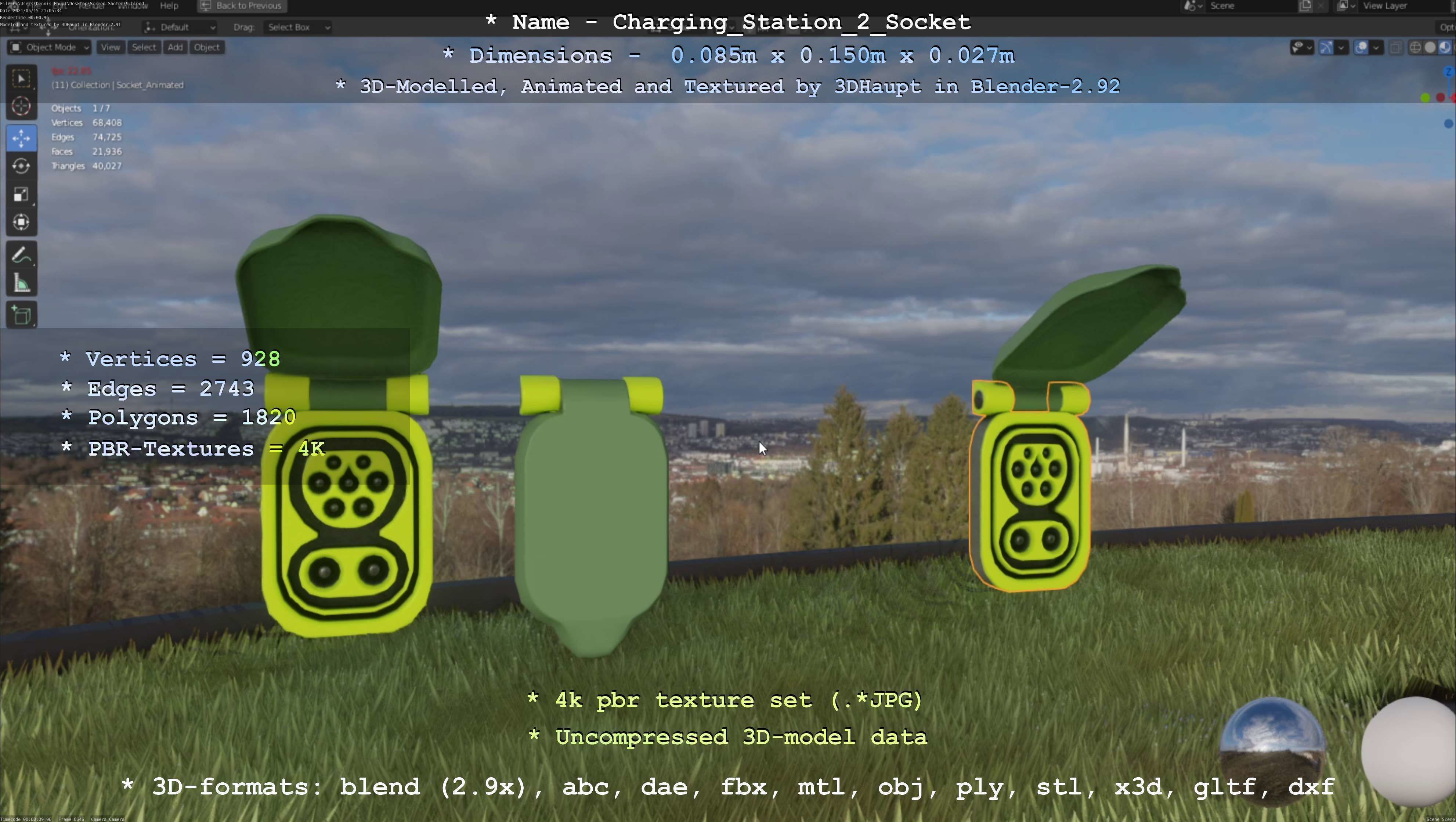 Charging Station Version 2 - All Versions and Parts 3D Model Collection_73