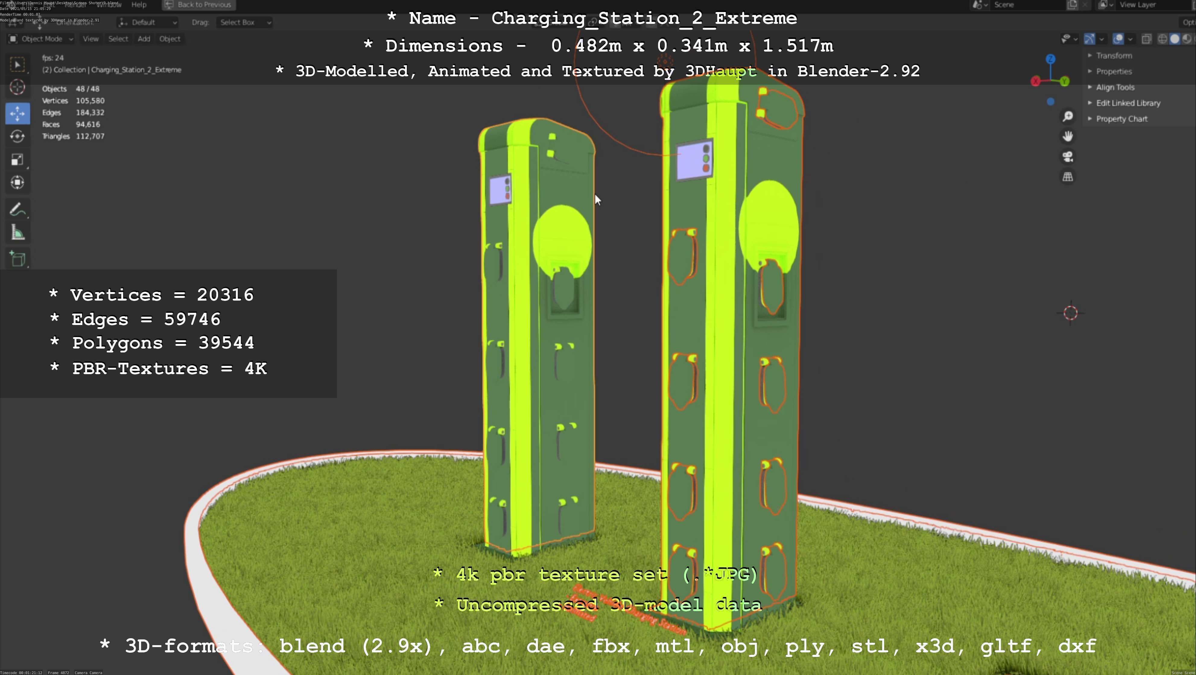 Charging Station Version 2 - All Versions and Parts 3D Model Collection_25
