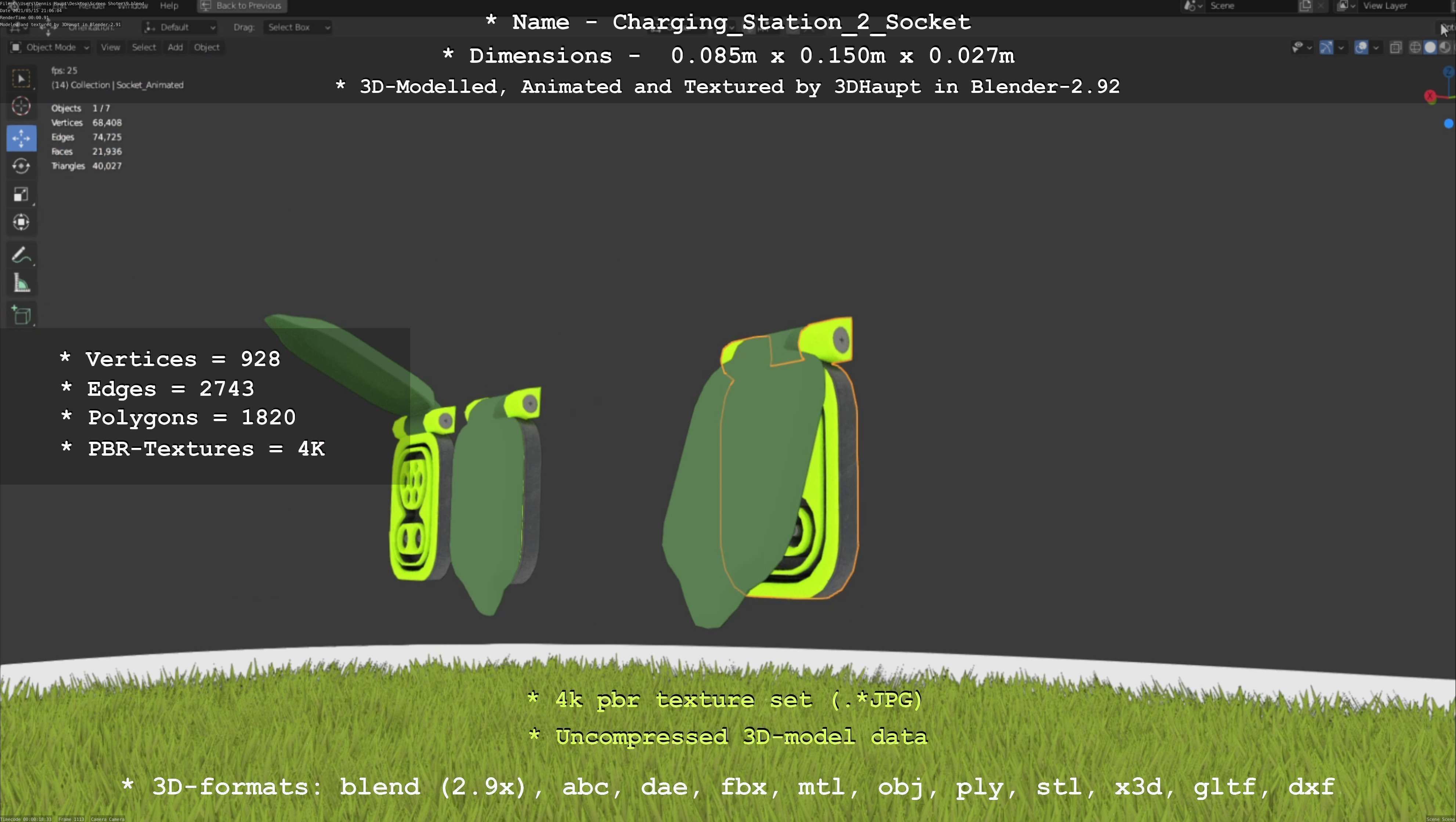 Charging Station Version 2 - All Versions and Parts 3D Model Collection_68