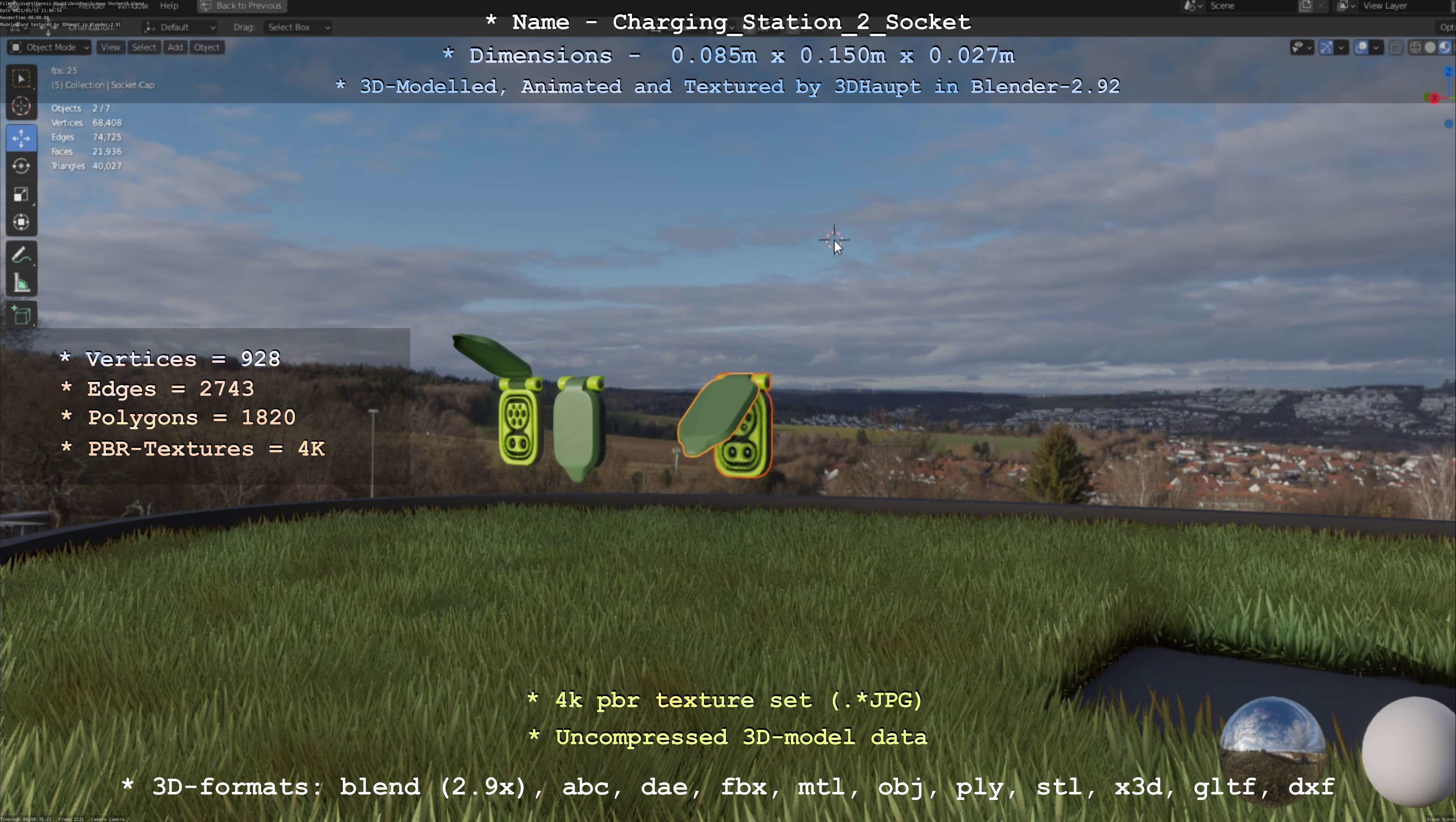 Charging Station Version 2 - All Versions and Parts 3D Model Collection_87