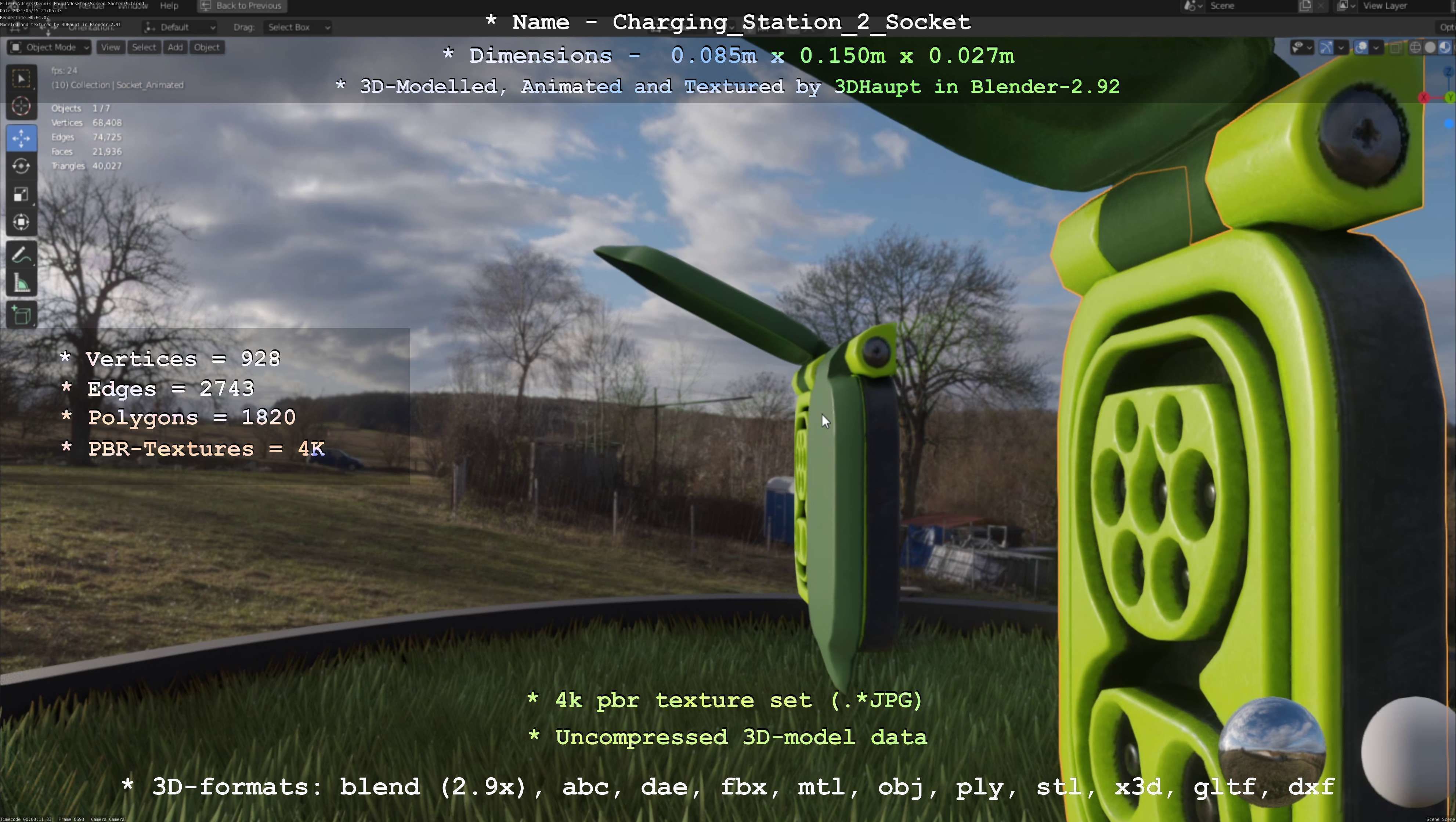 Charging Station Version 2 - All Versions and Parts 3D Model Collection_89