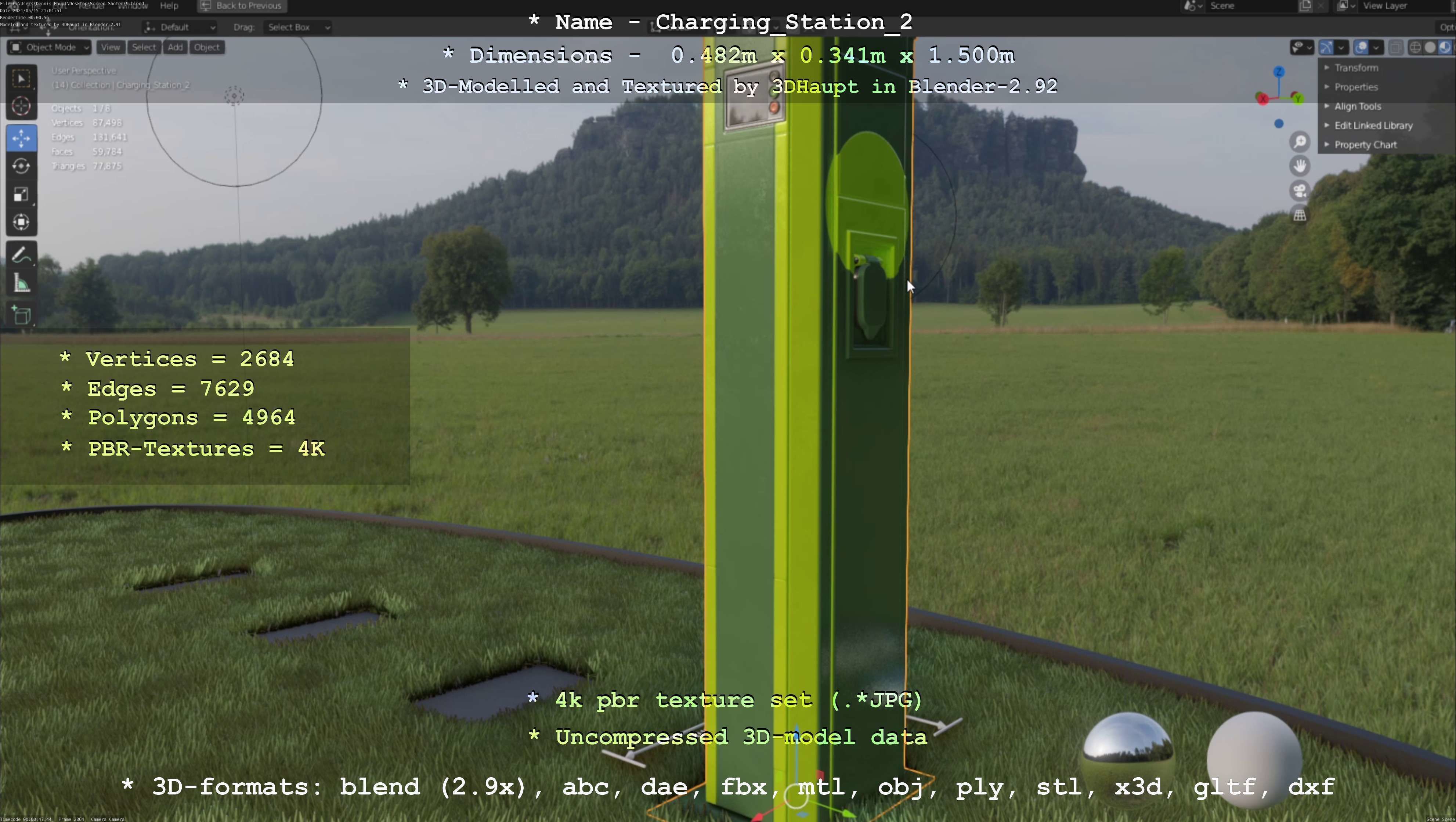 Charging Station Version 2 - All Versions and Parts 3D Model Collection_110
