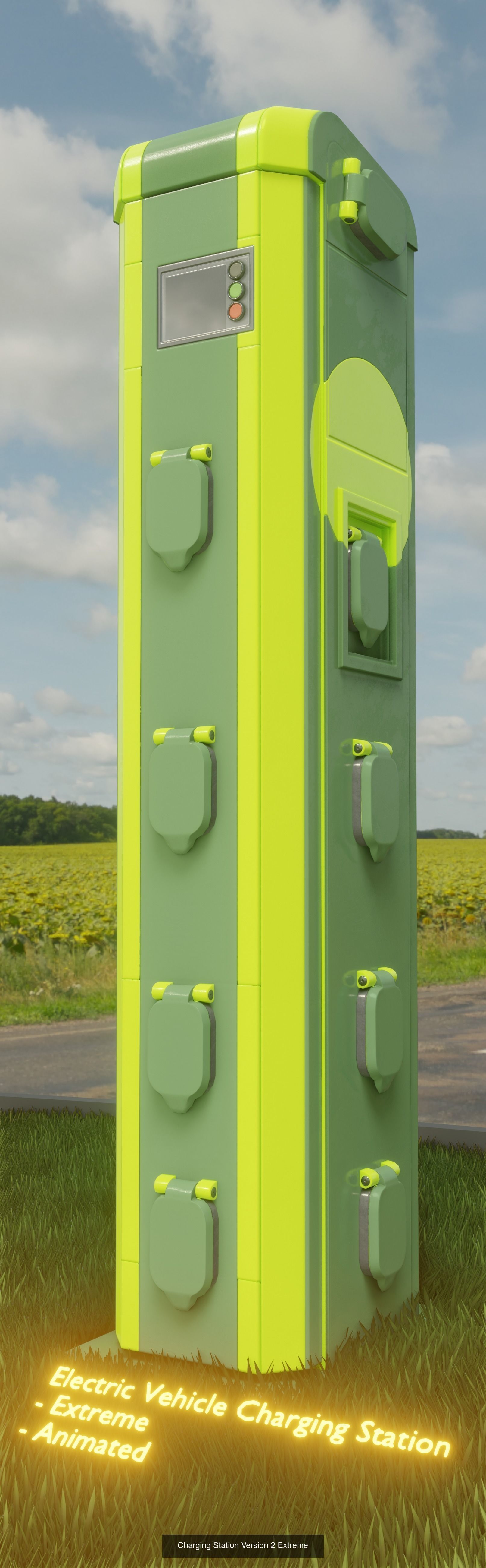 Charging Station Version 2 - All Versions and Parts 3D Model Collection_5