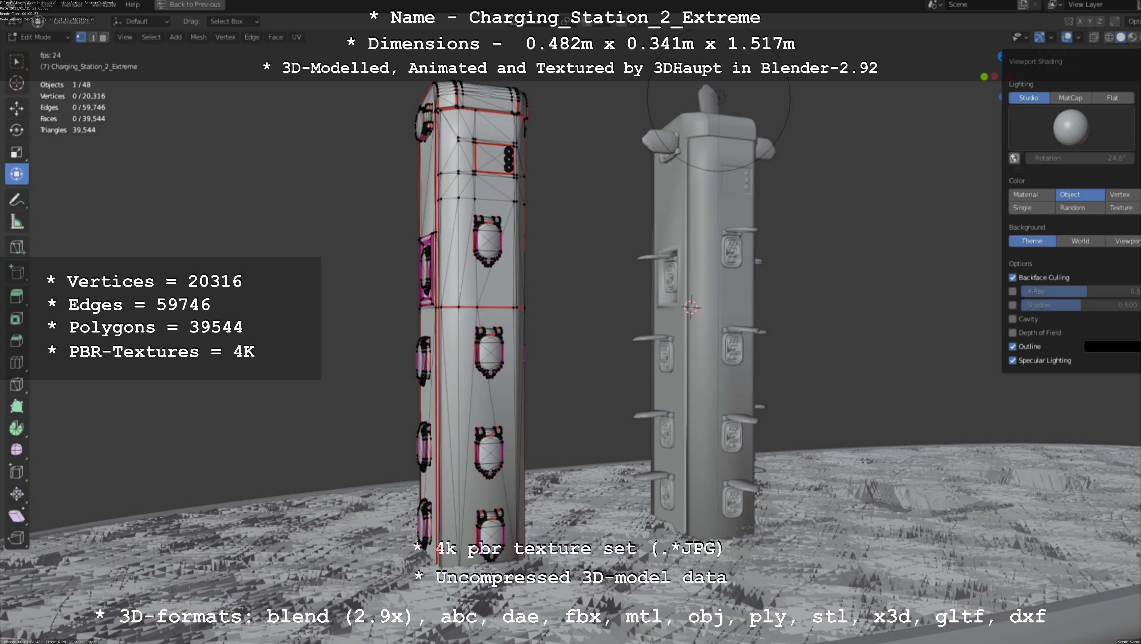 Charging Station Version 2 - All Versions and Parts 3D Model Collection_30