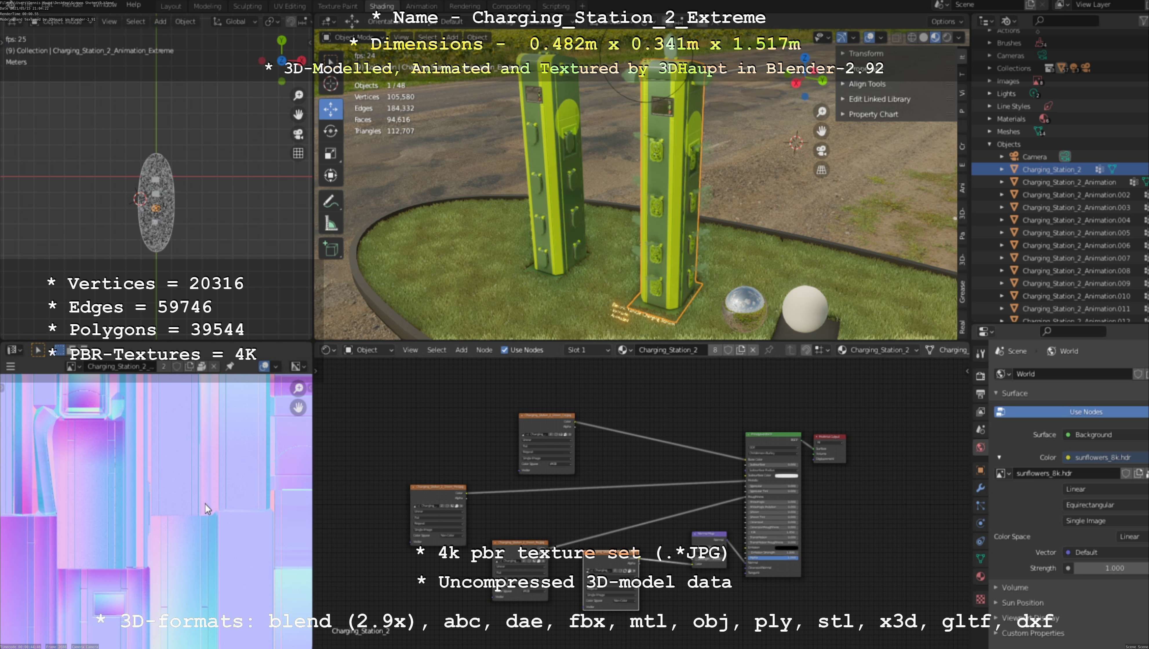 Charging Station Version 2 - All Versions and Parts 3D Model Collection_40