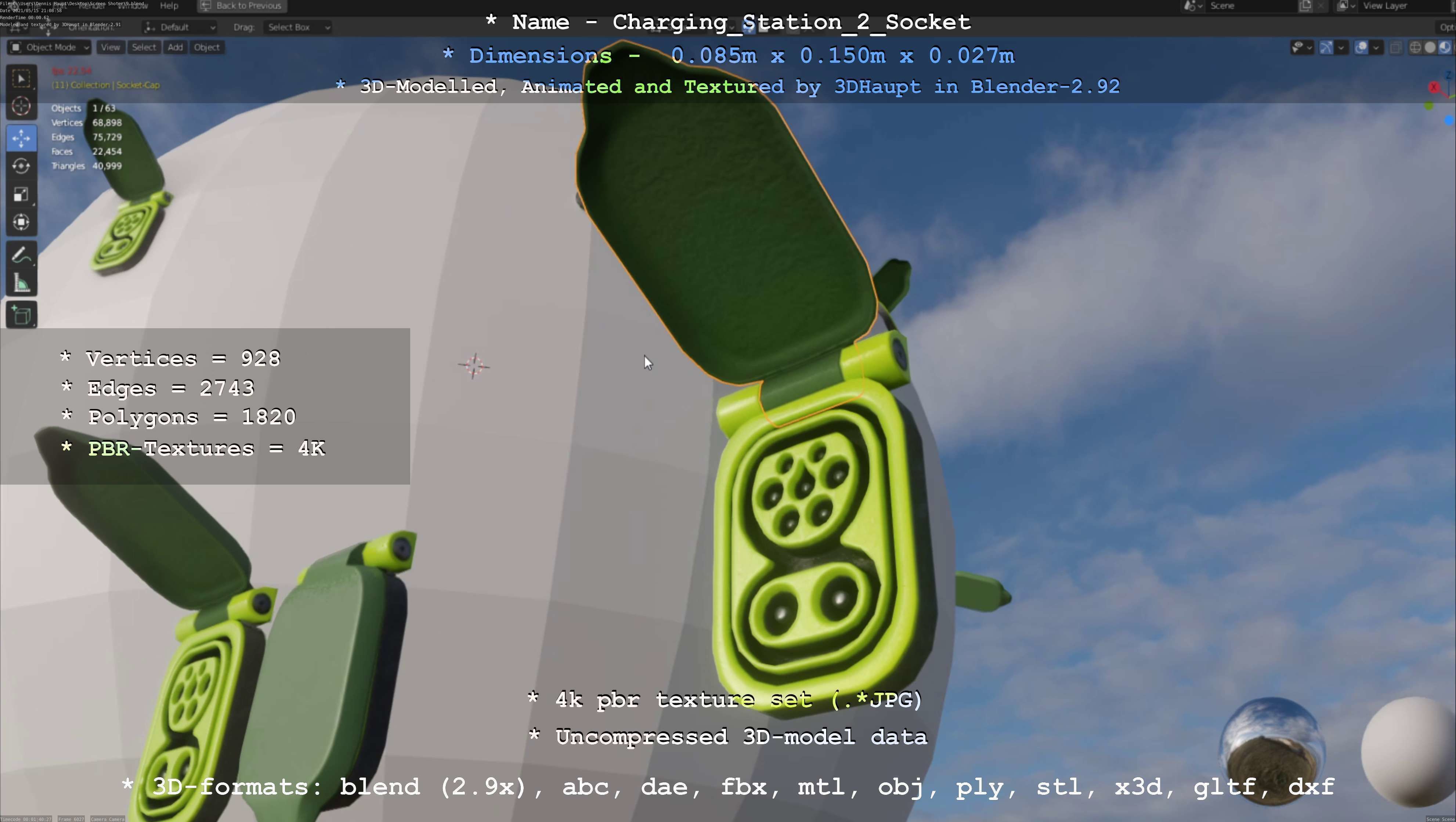 Charging Station Version 2 - All Versions and Parts 3D Model Collection_60