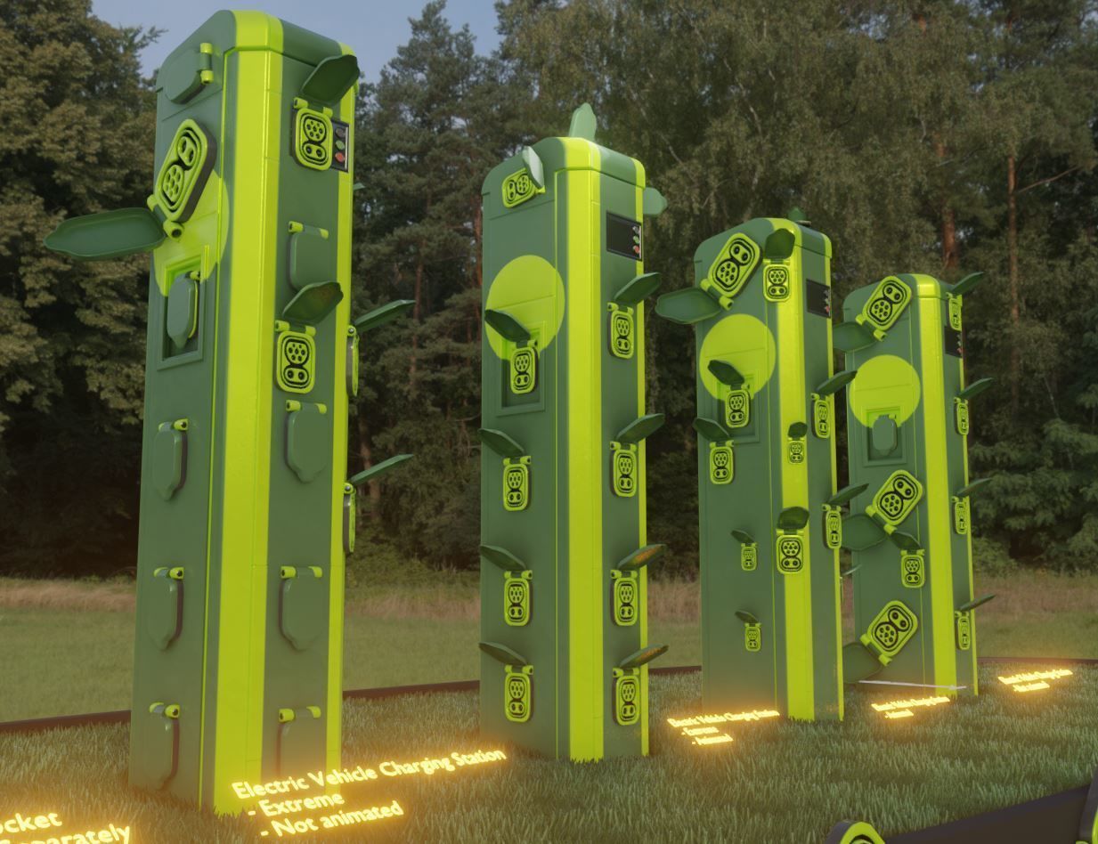 Charging Station Version 2 - All Versions and Parts 3D Model Collection_131