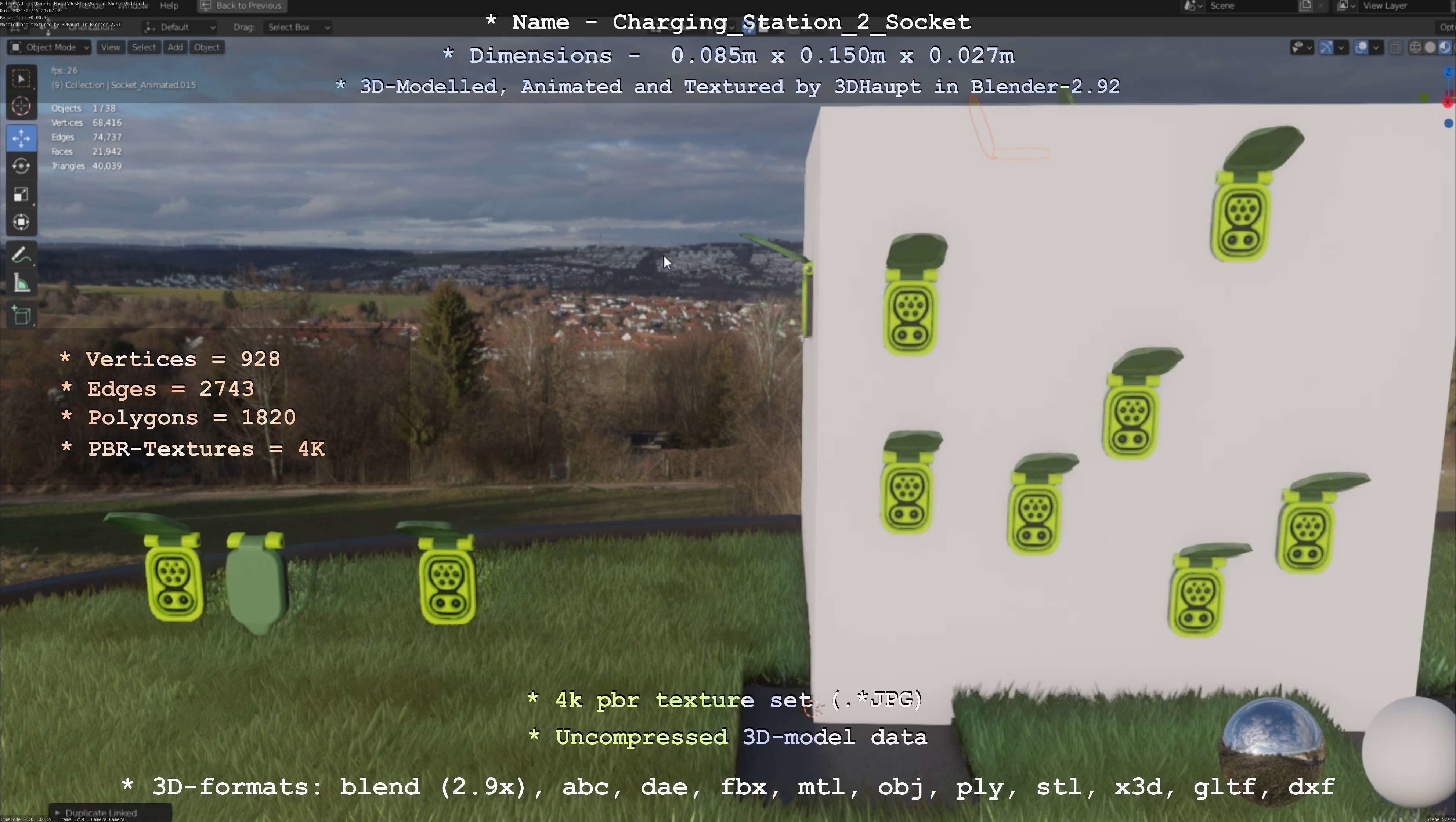 Charging Station Version 2 - All Versions and Parts 3D Model Collection_85