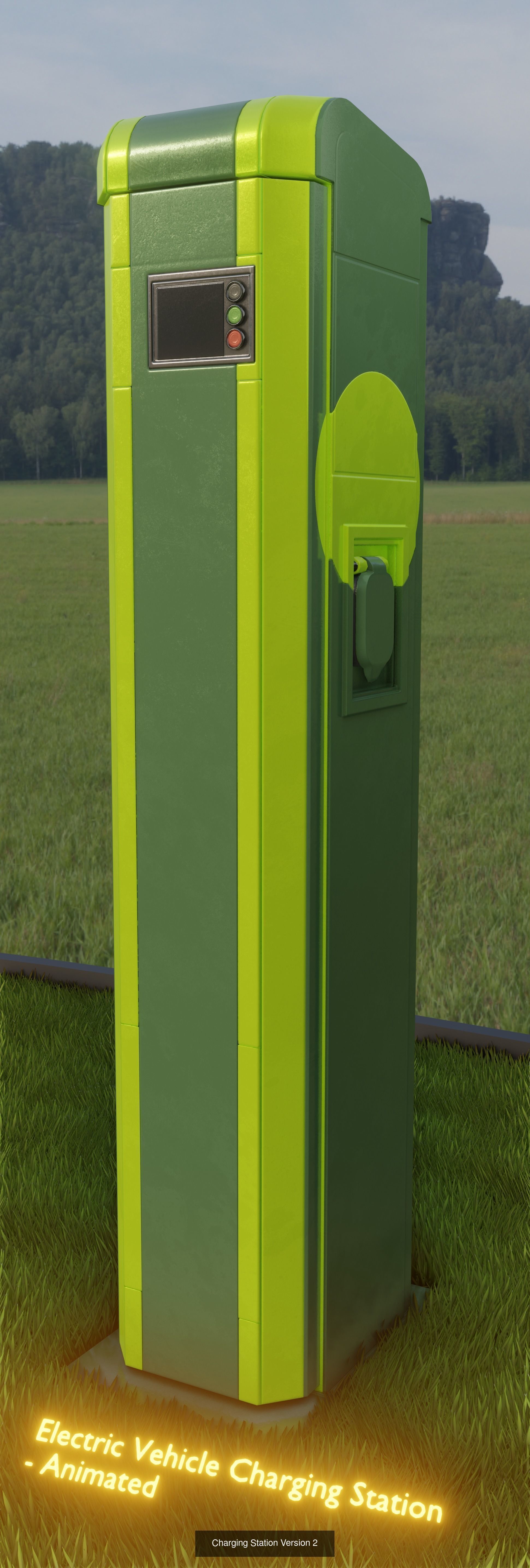 Charging Station Version 2 - All Versions and Parts 3D Model Collection_6