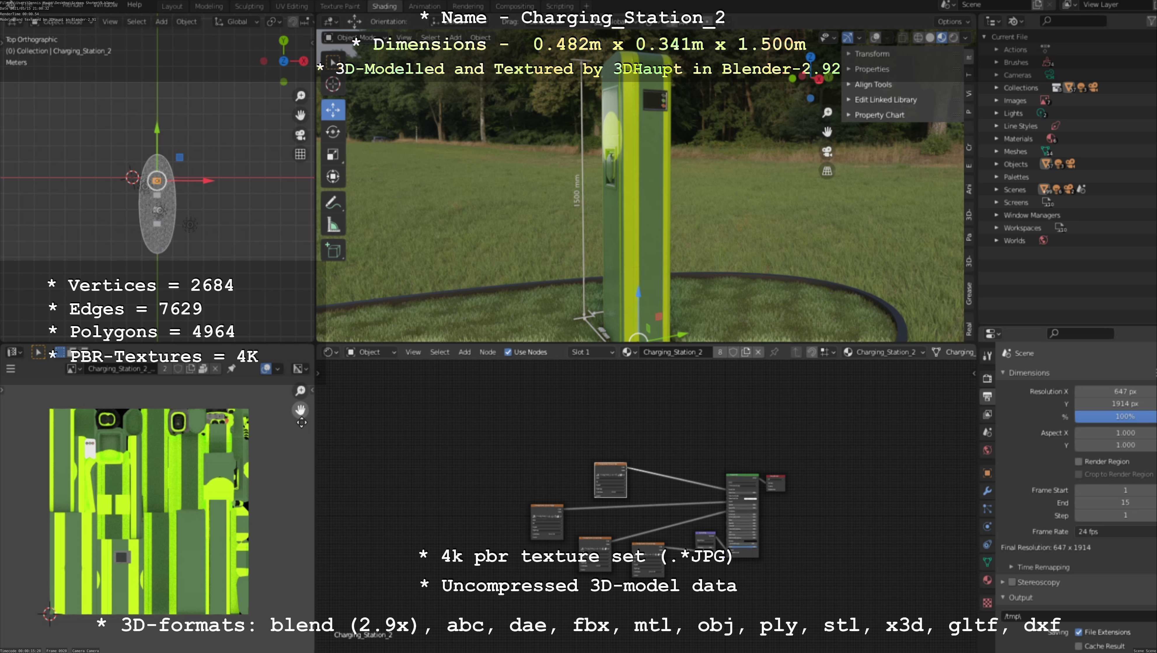 Charging Station Version 2 - All Versions and Parts 3D Model Collection_128