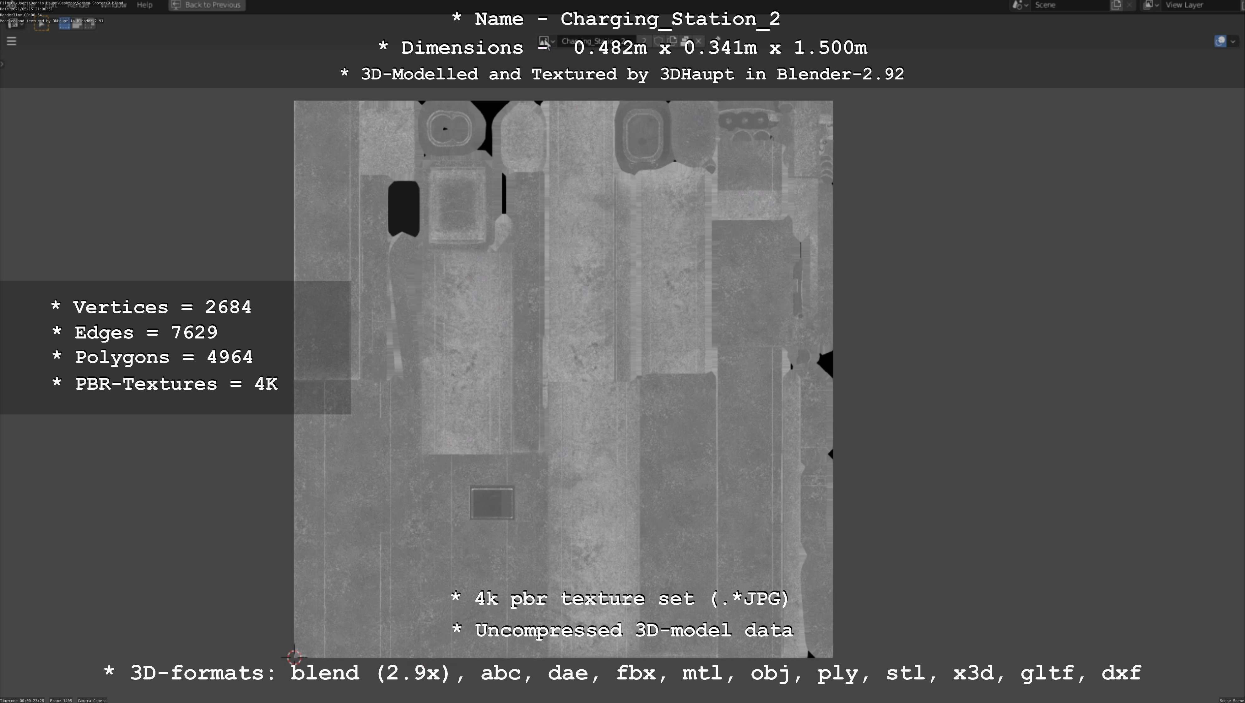 Charging Station Version 2 - All Versions and Parts 3D Model Collection_95