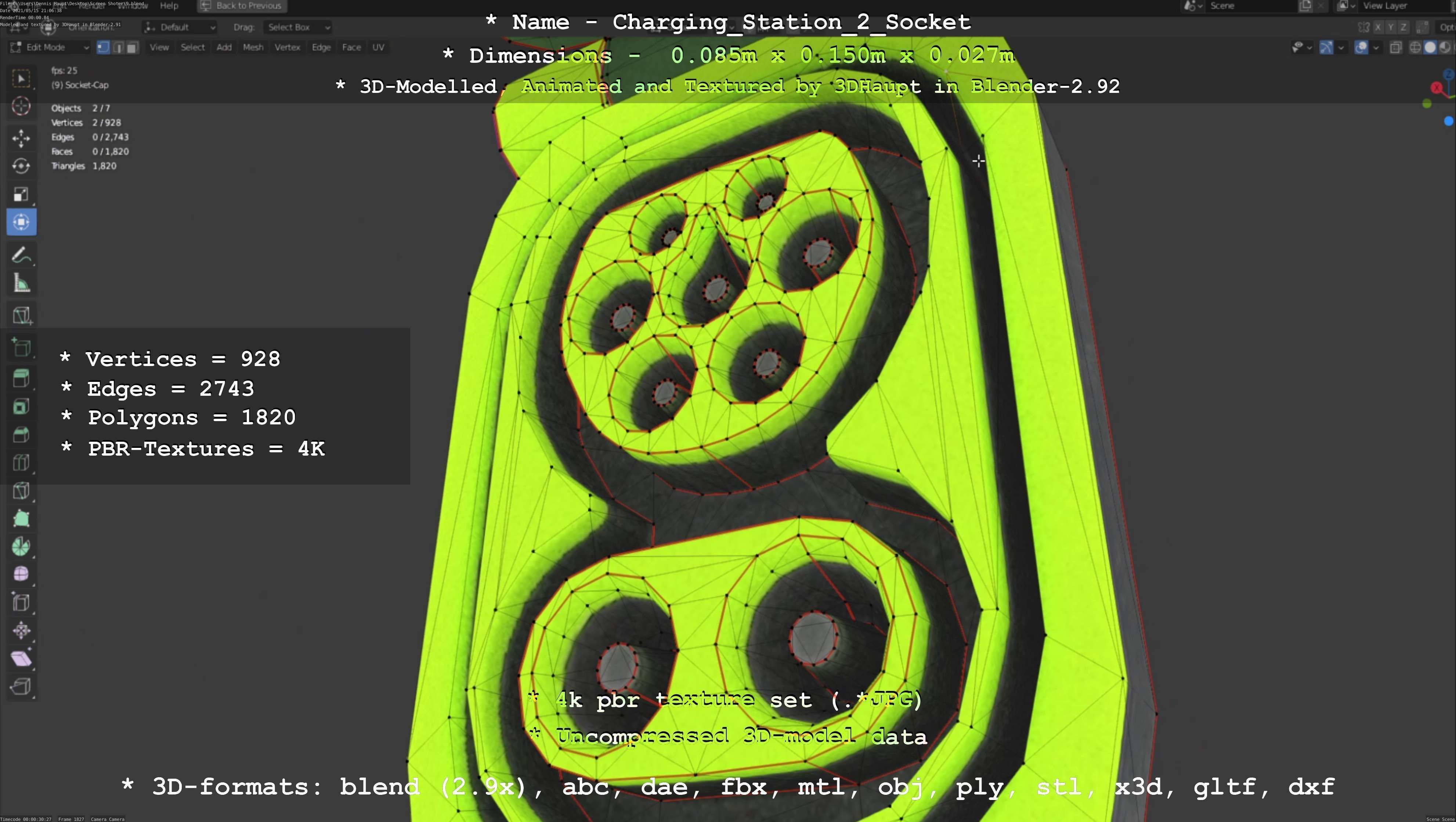 Charging Station Version 2 - All Versions and Parts 3D Model Collection_84