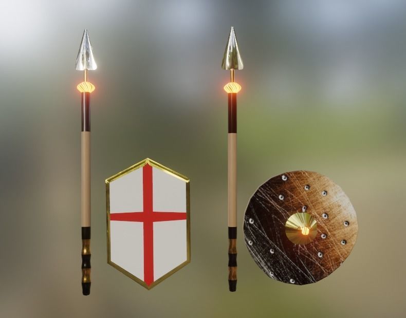 Medieval Weapon Pack Low-poly 3D model_2
