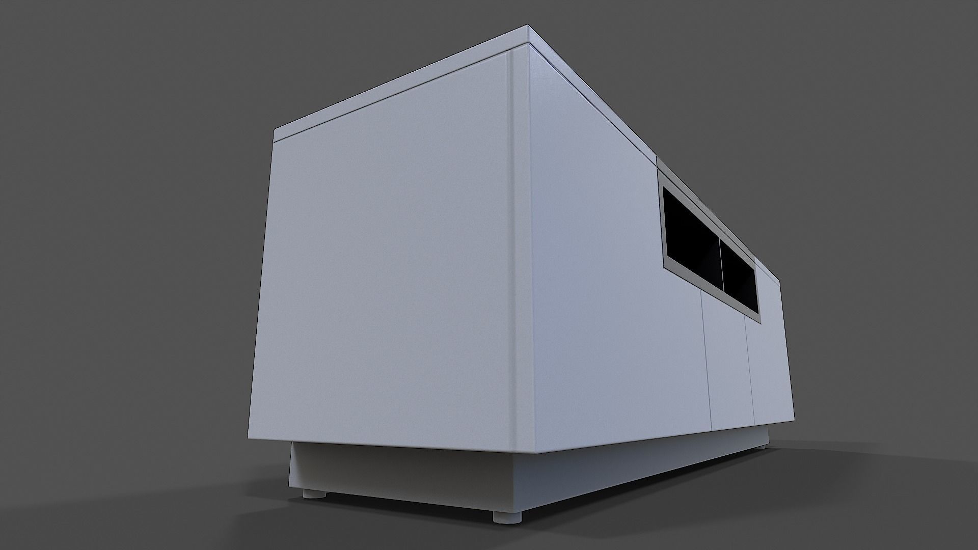 TV Stand V03 - Low Poly Low-poly 3D model_4