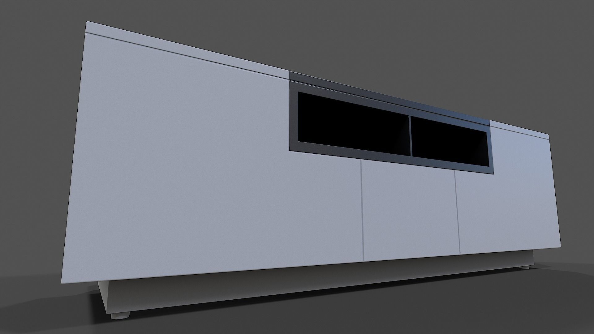 TV Stand V03 - Low Poly Low-poly 3D model_3