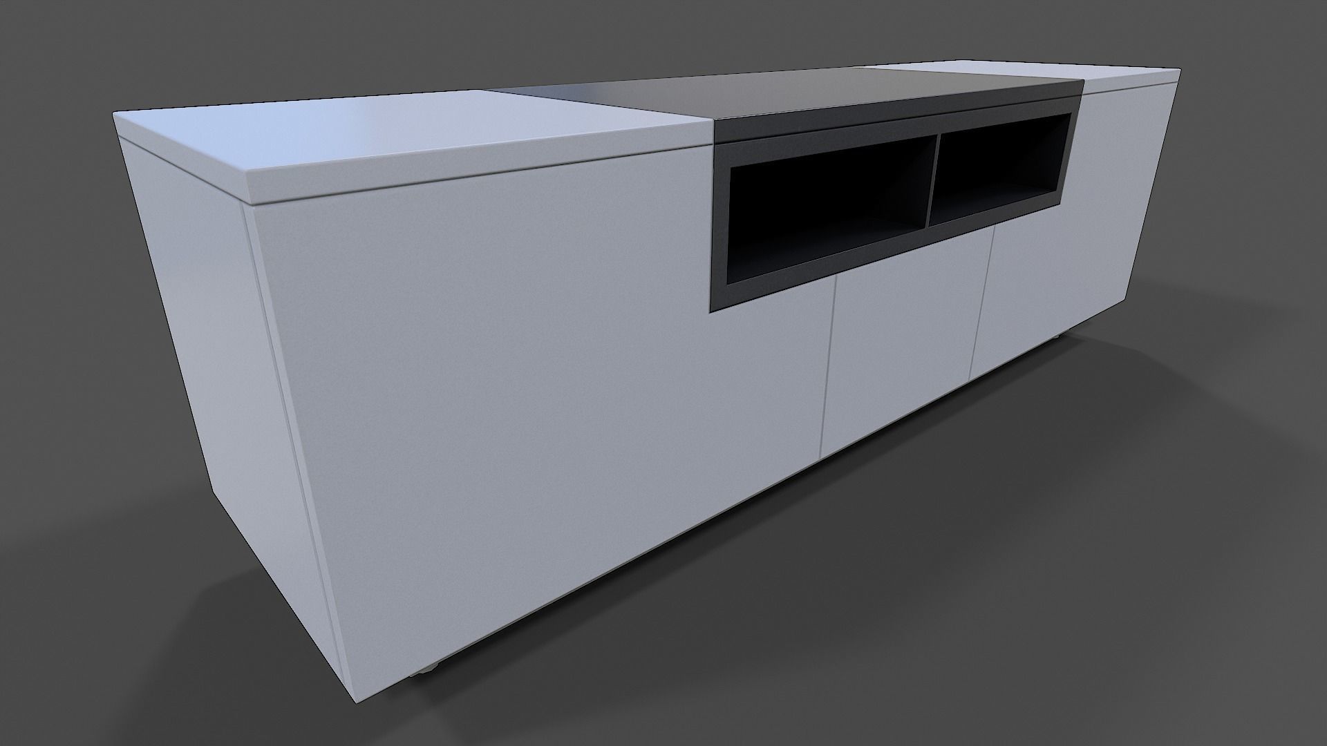 TV Stand V03 - Low Poly Low-poly 3D model_2
