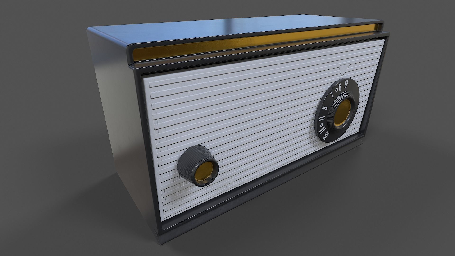Tube Radio - Low Poly Low-poly 3D model_2