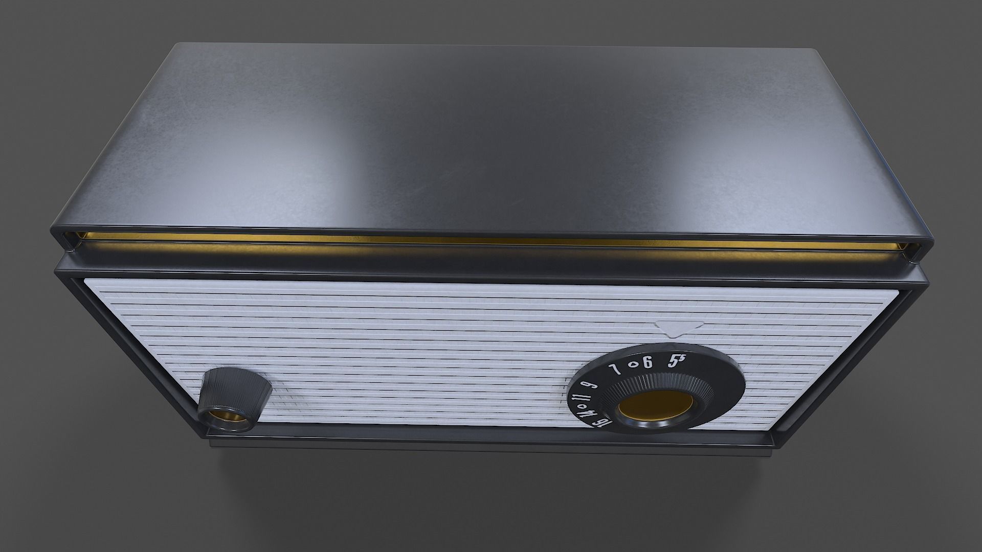 Tube Radio - Low Poly Low-poly 3D model_9