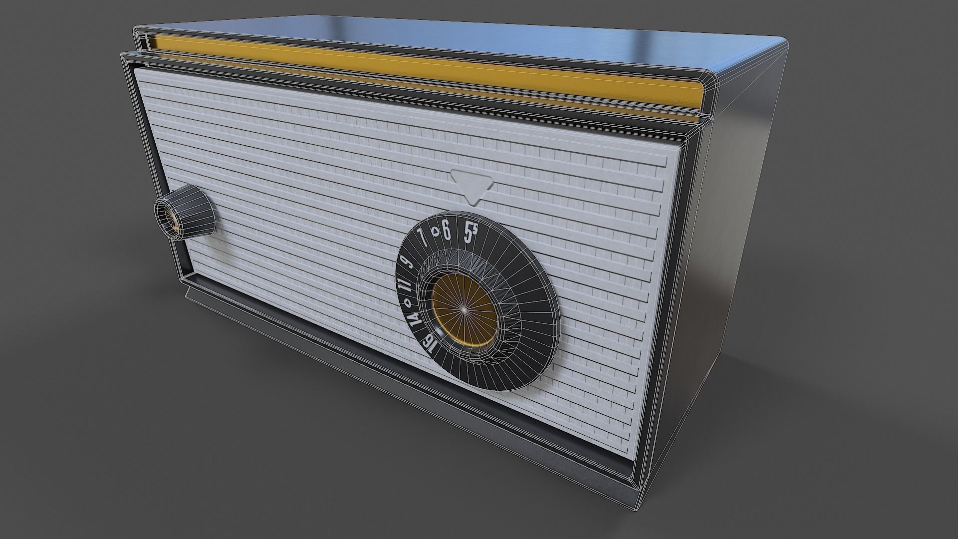 Tube Radio - Low Poly Low-poly 3D model_8
