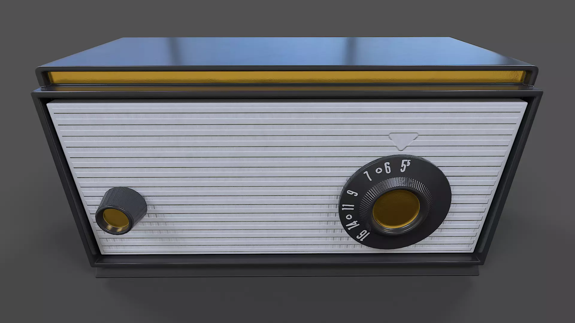 Tube Radio - Low Poly Low-poly 3D model_0