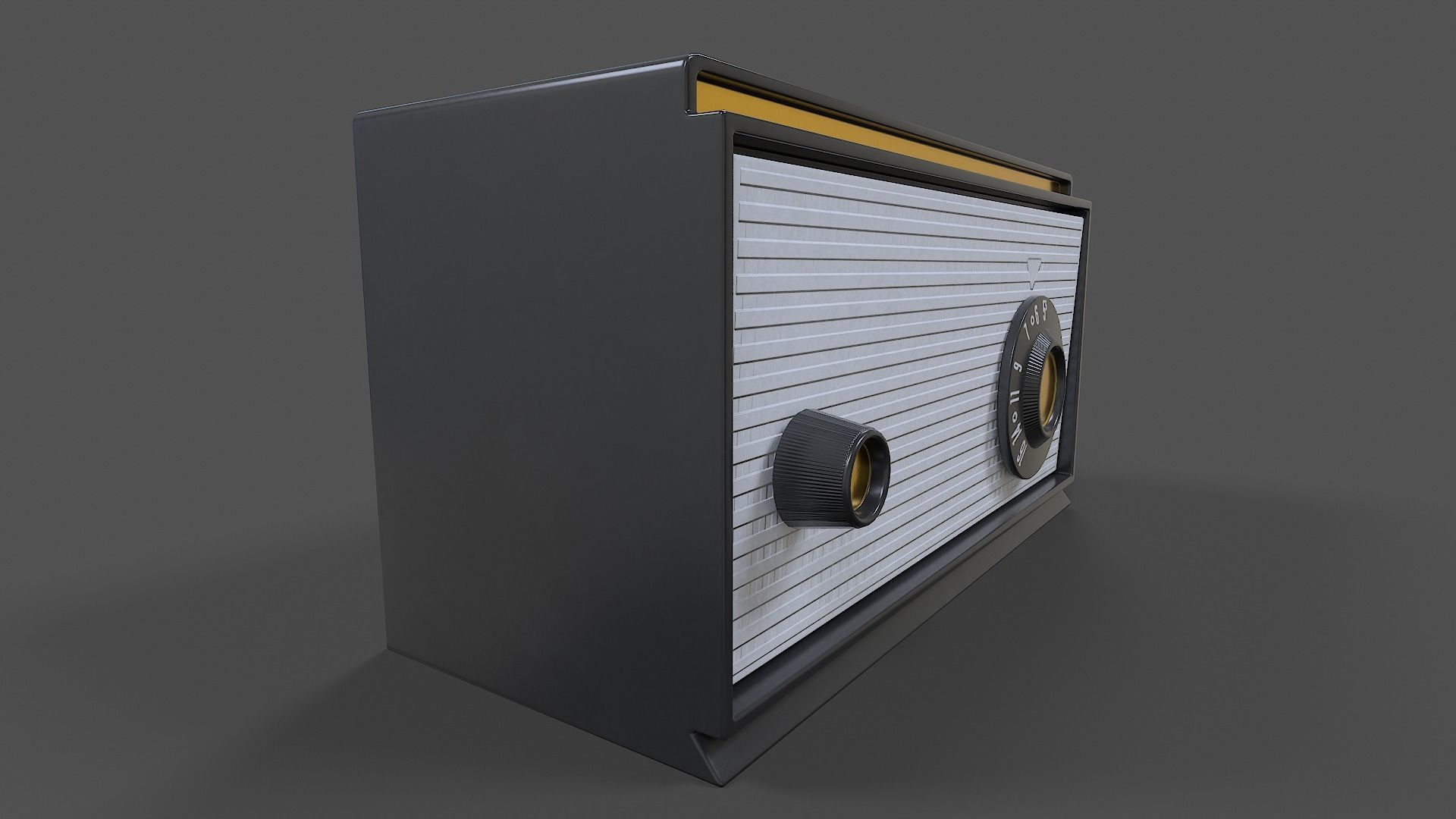 Tube Radio - Low Poly Low-poly 3D model_3