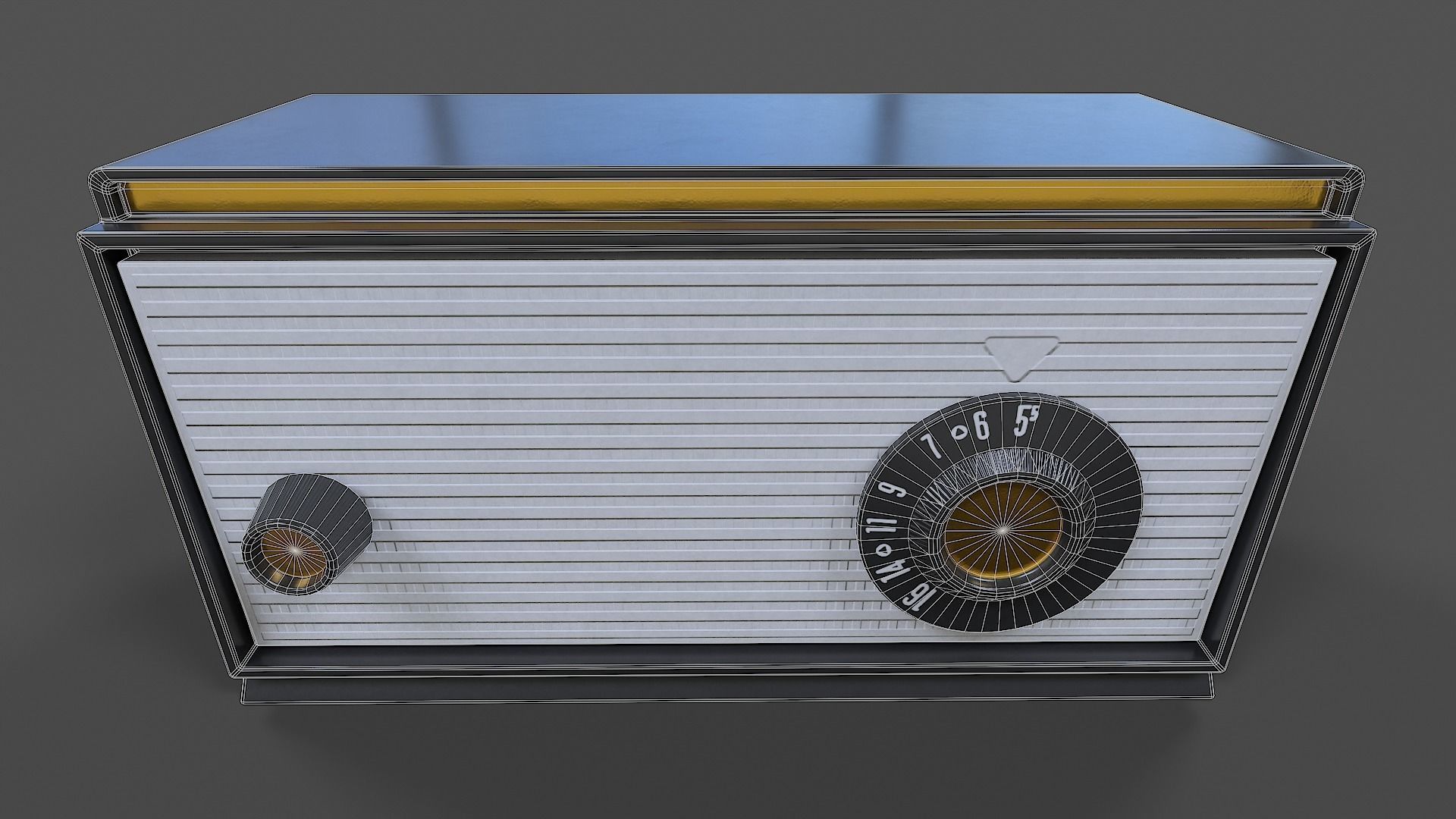 Tube Radio - Low Poly Low-poly 3D model_1