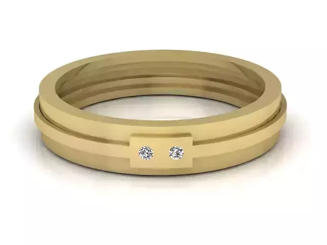 Diamond Jewelry Man Ring 3D print model