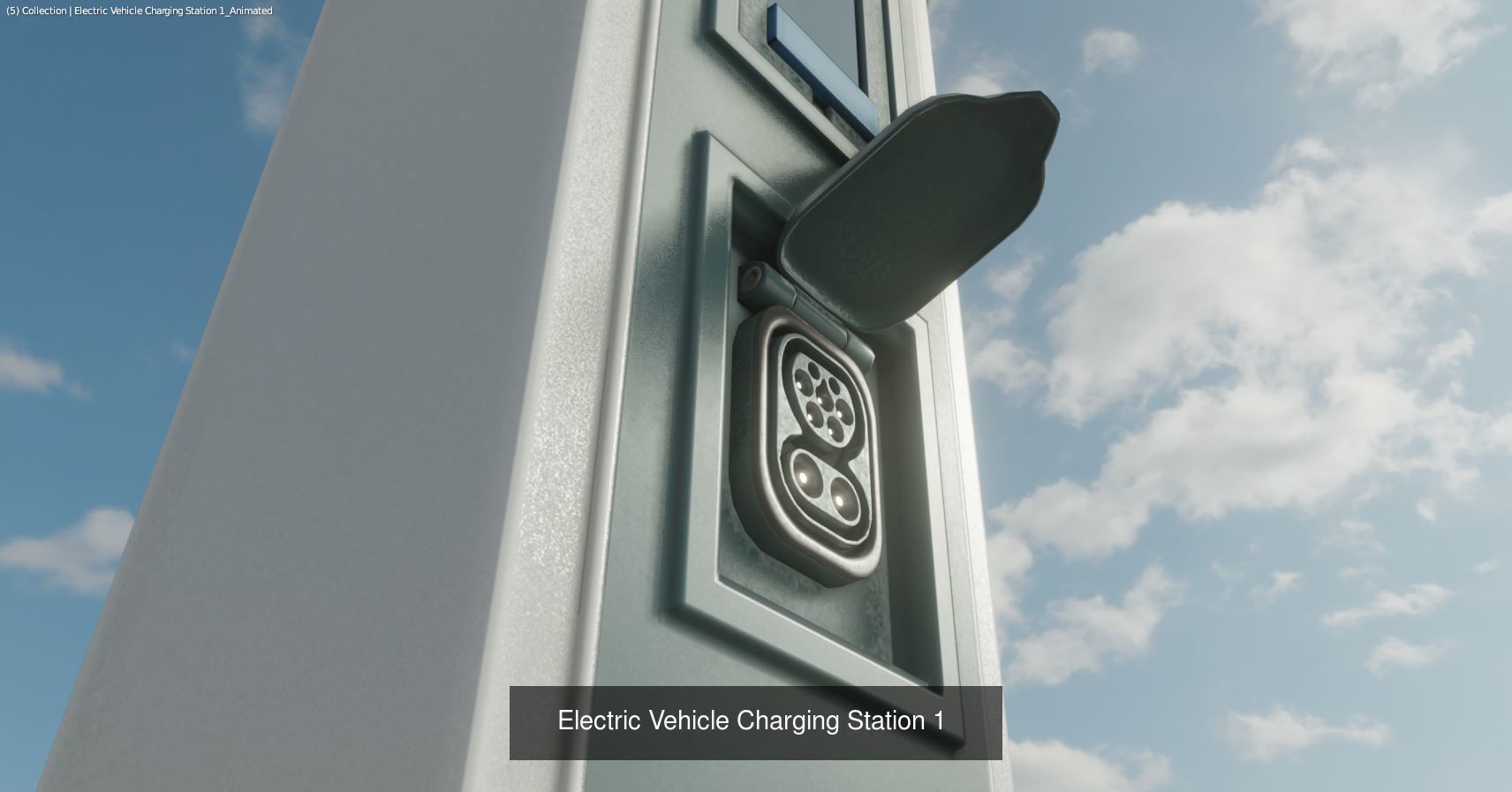 Charging Station Version 1 and 2 3D Model Collection_5