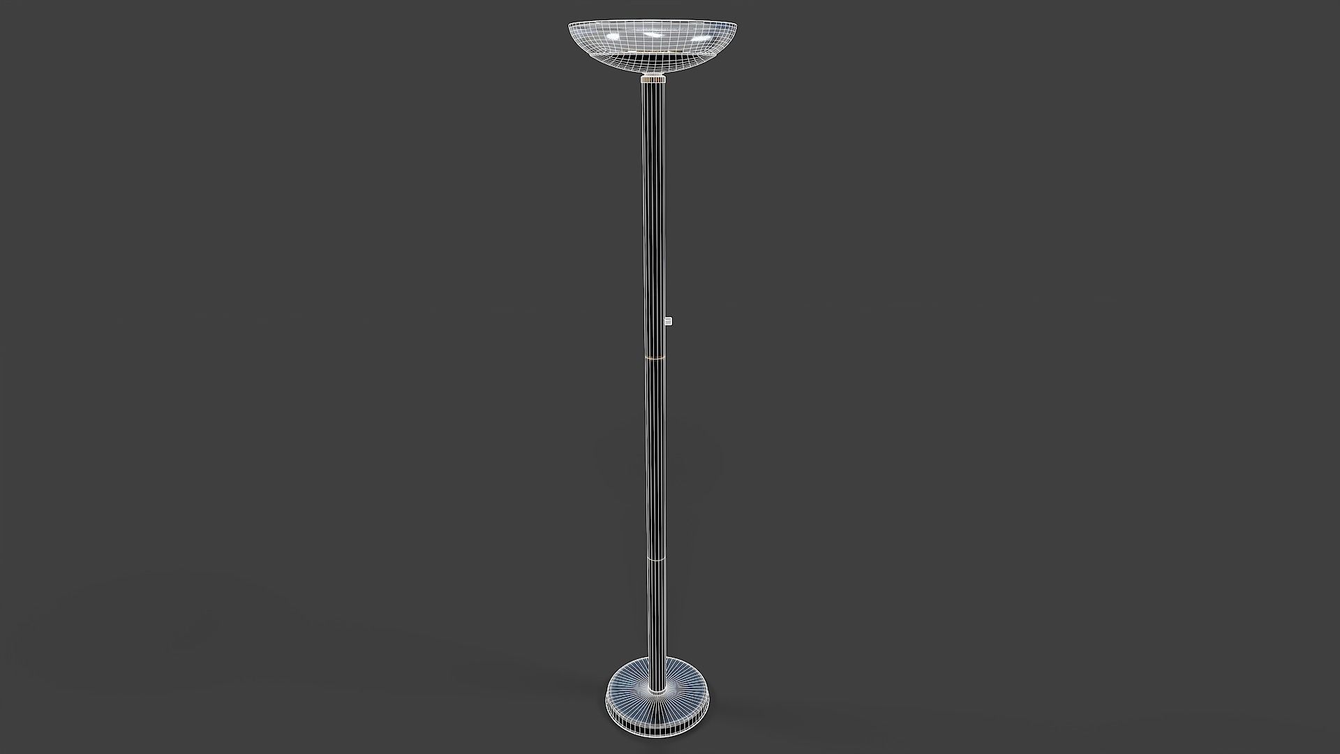 Torchiere Floor Lamp - Low Poly Low-poly 3D model_1