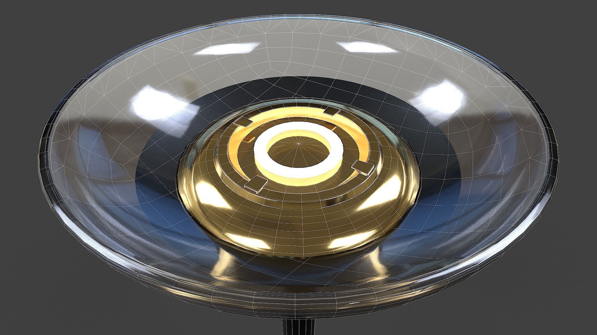 Torchiere Floor Lamp - Low Poly Low-poly 3D model_3